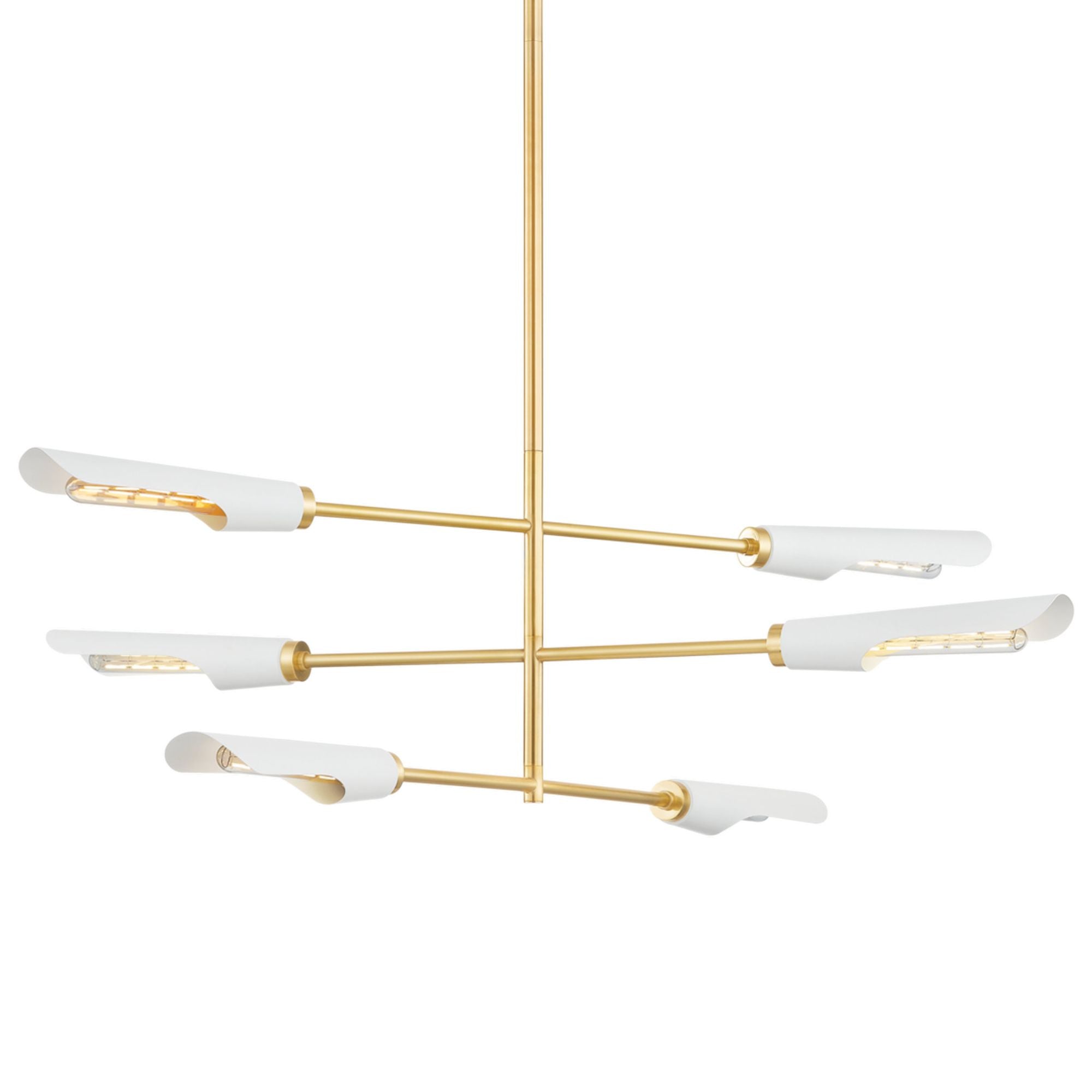 Harperrose 6-Light Chandelier in Aged Brass by The Lifestyled Co 48W x 15.5H