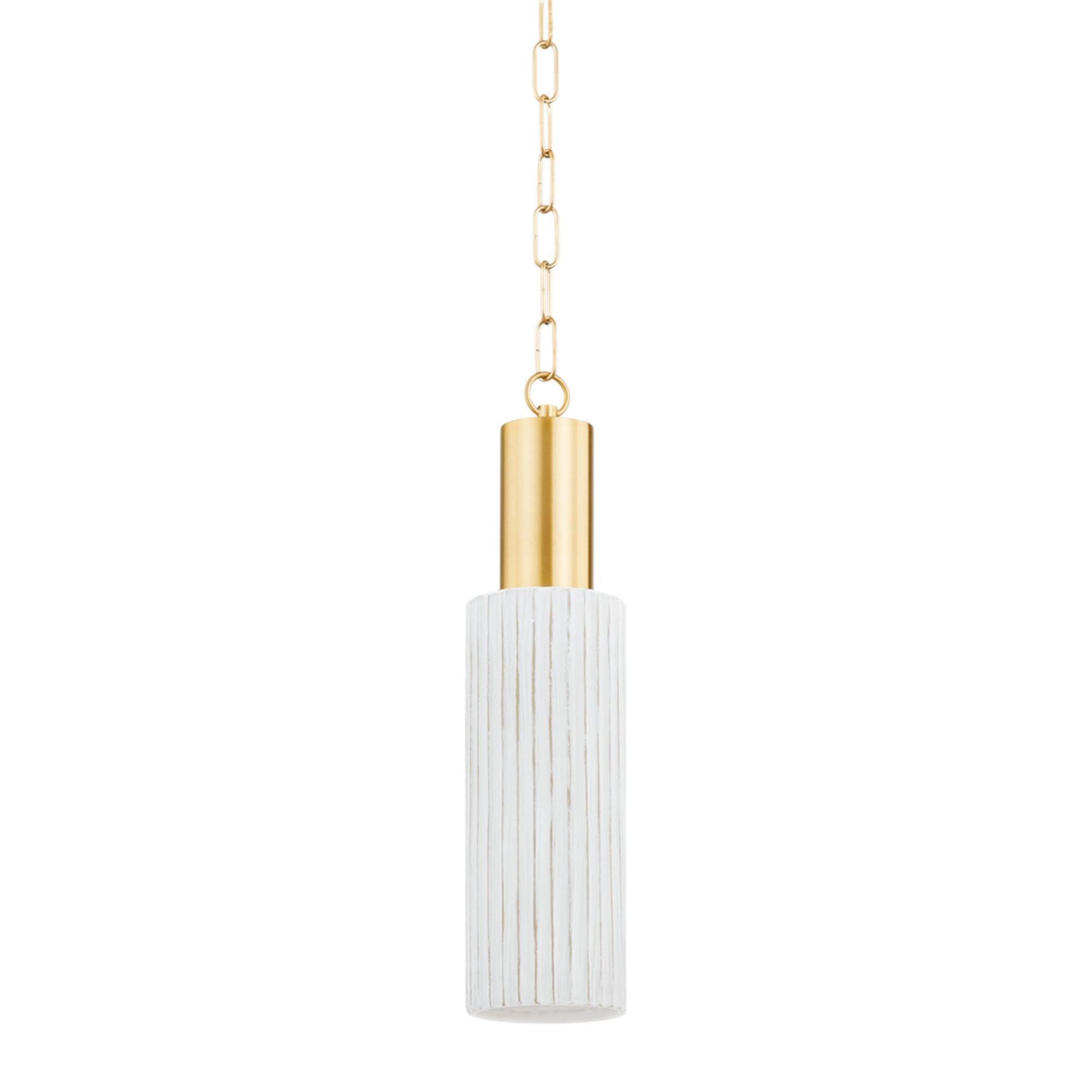 Corissa 1-Light Pendant in Aged Brass by The Lifestyled Co 5W x 20.5H