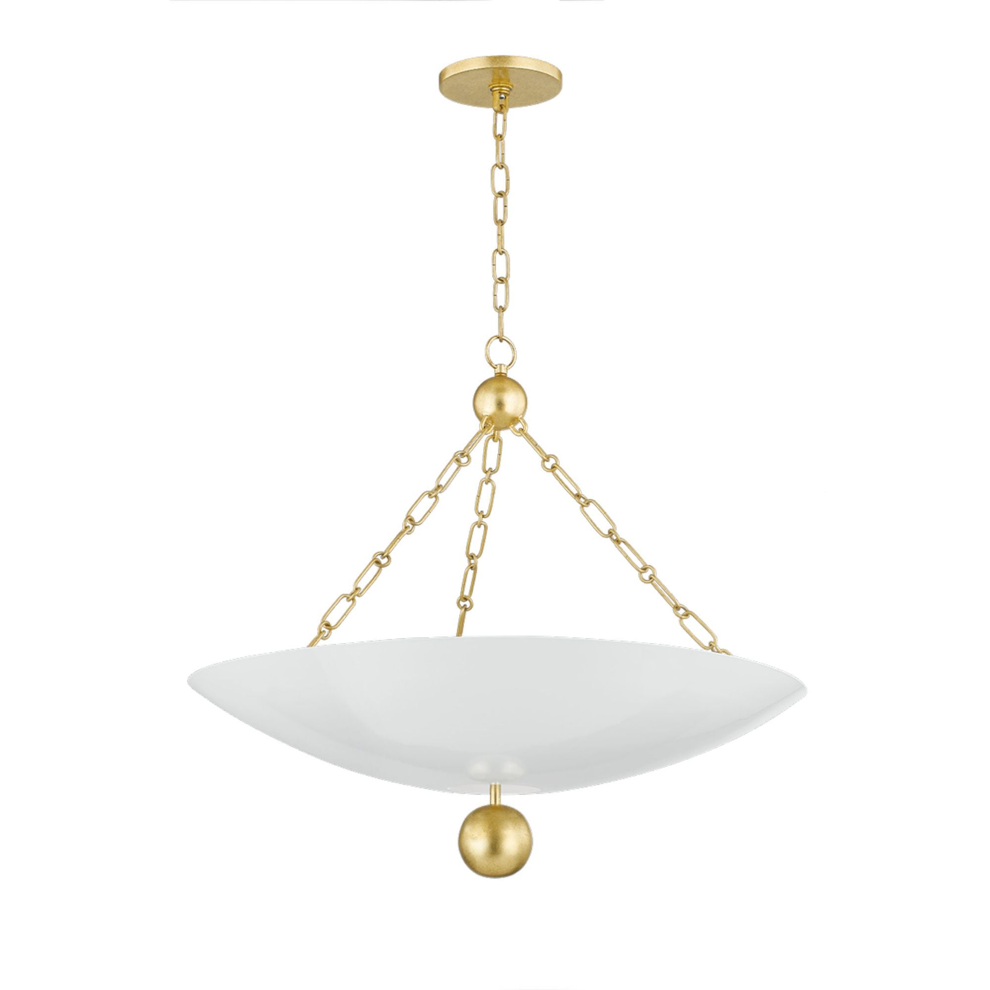 AMALI 3-Light Pendant in Vintage Gold Leaf/Soft White 17.25L x 26W x 2