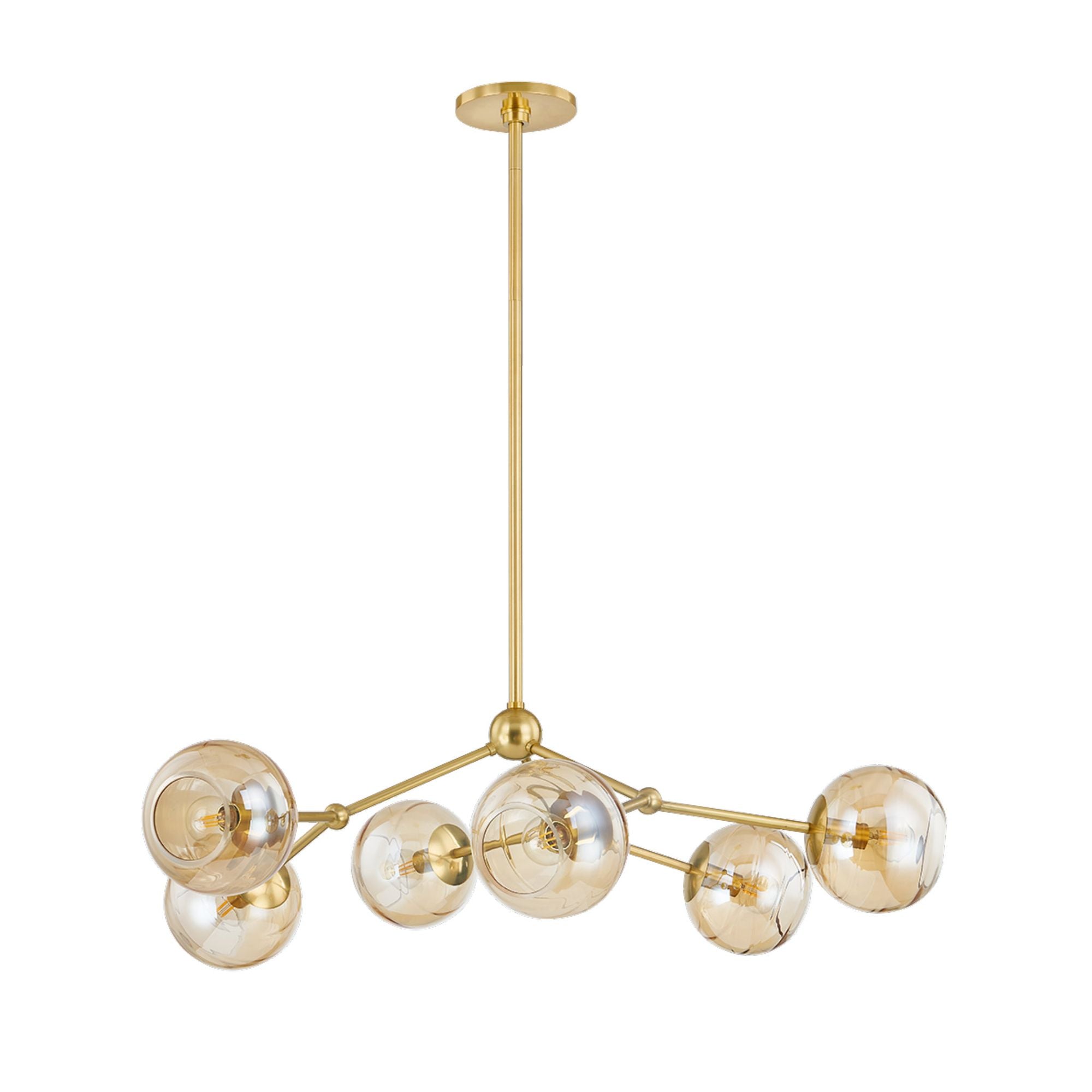 Trixie 6-Light Chandelier in Aged Brass 34.75W x 13.25H