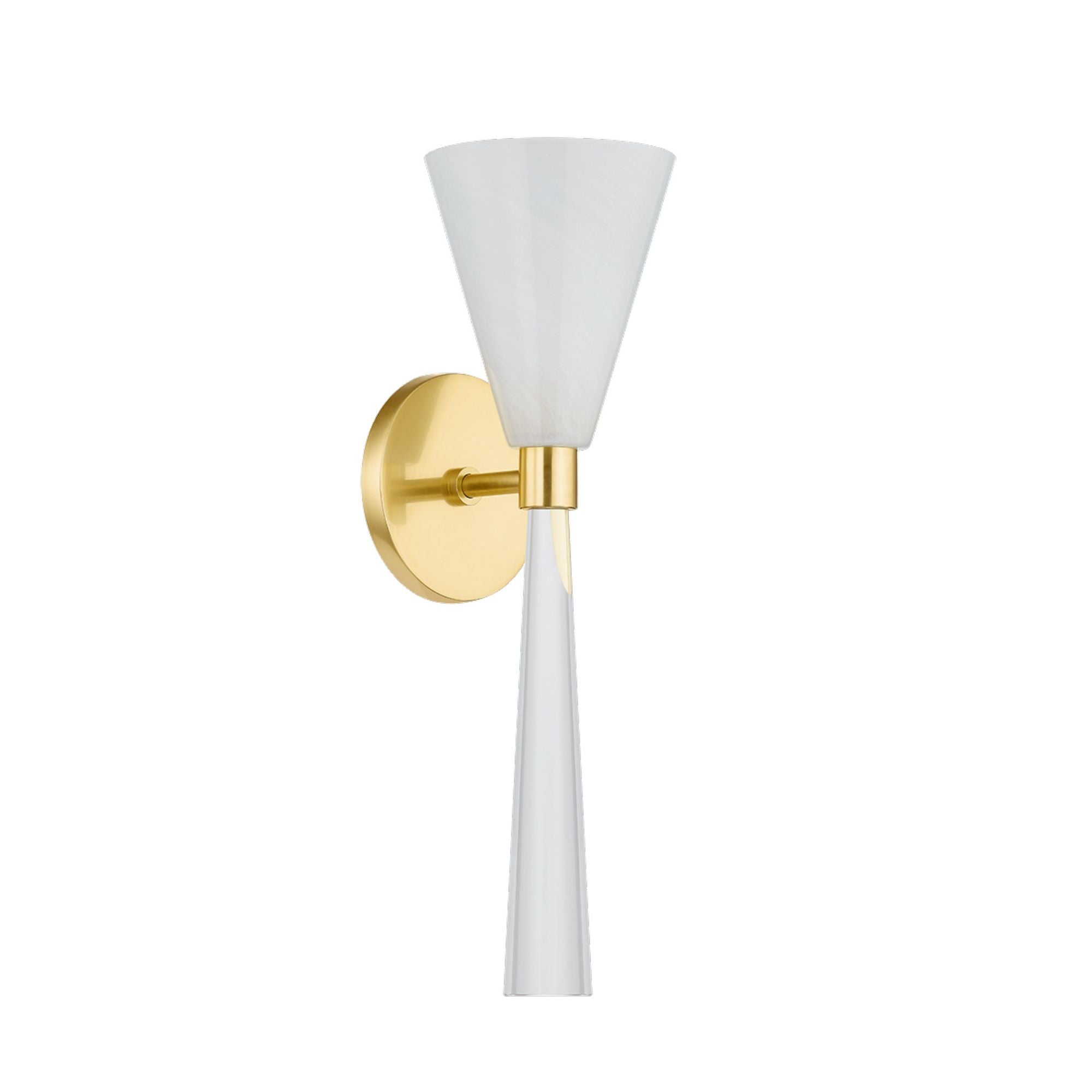 Amara 1-Light Wall Sconce in Aged Brass 5.25W x 16.75H