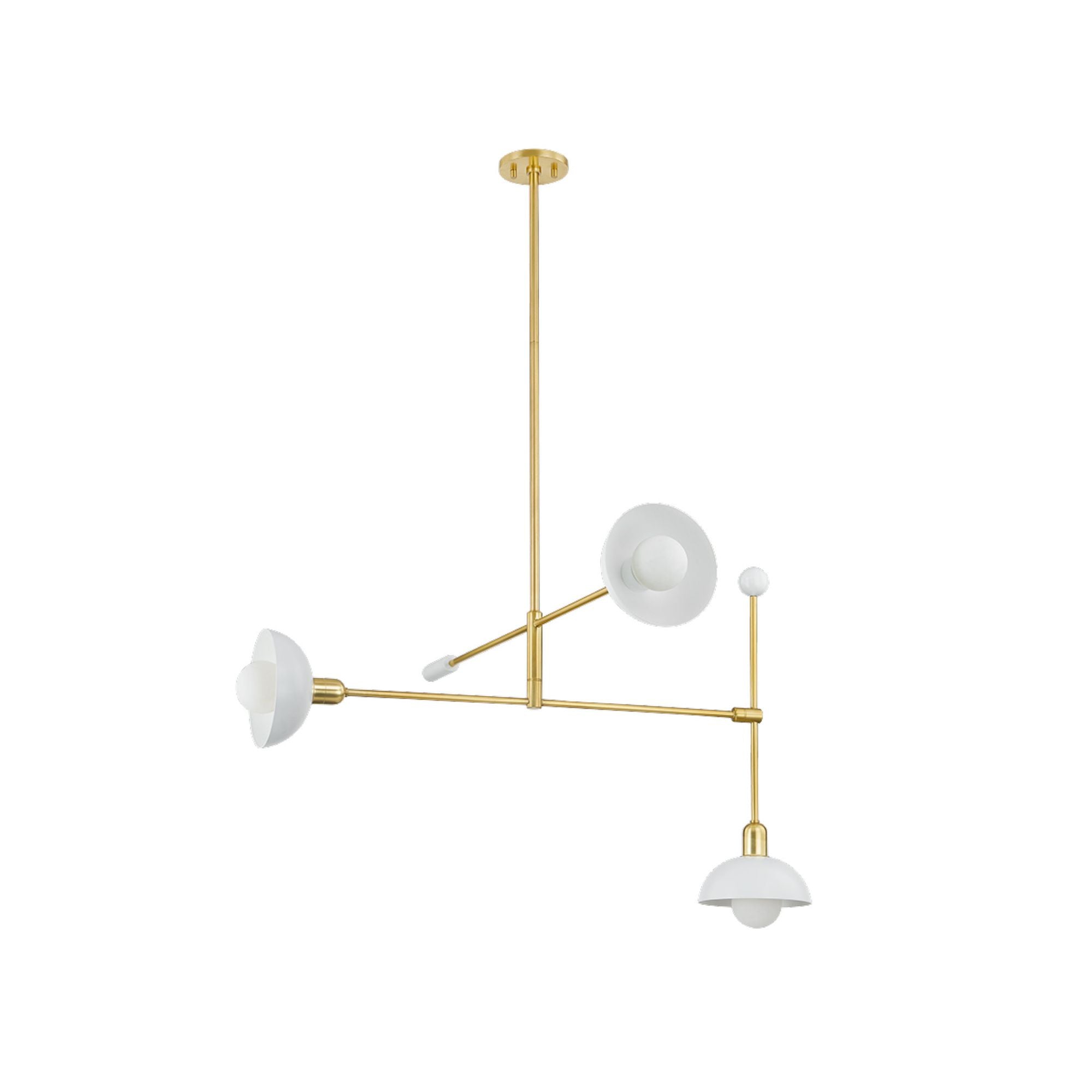 Billie 3-Light Chandelier in Aged Brass 37.25L x 36W x 23.25H
