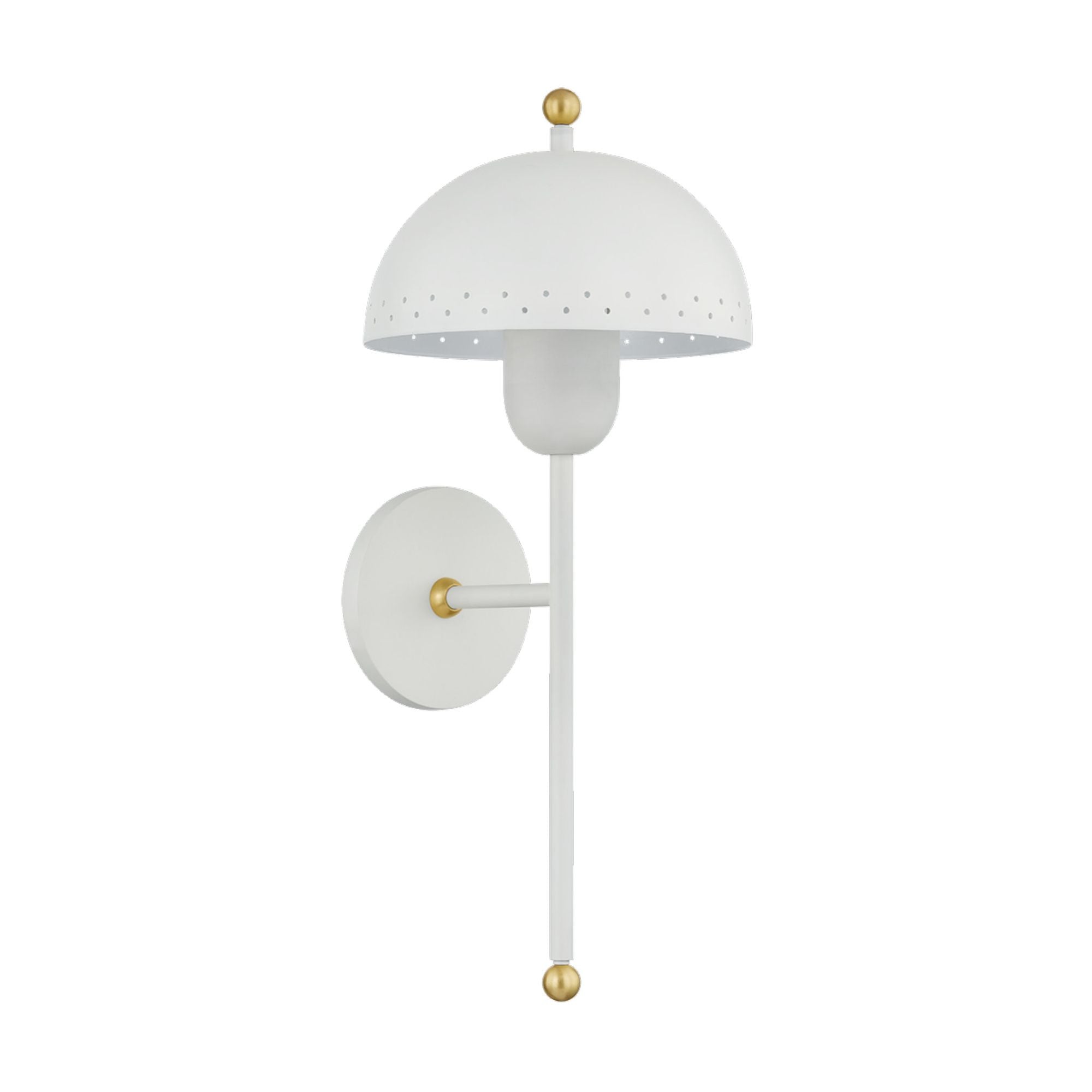 Jojo 1-Light Wall Sconce in Aged Brass/Soft White by Zoe Feldman 42.5L x 7.75W x 18.75H