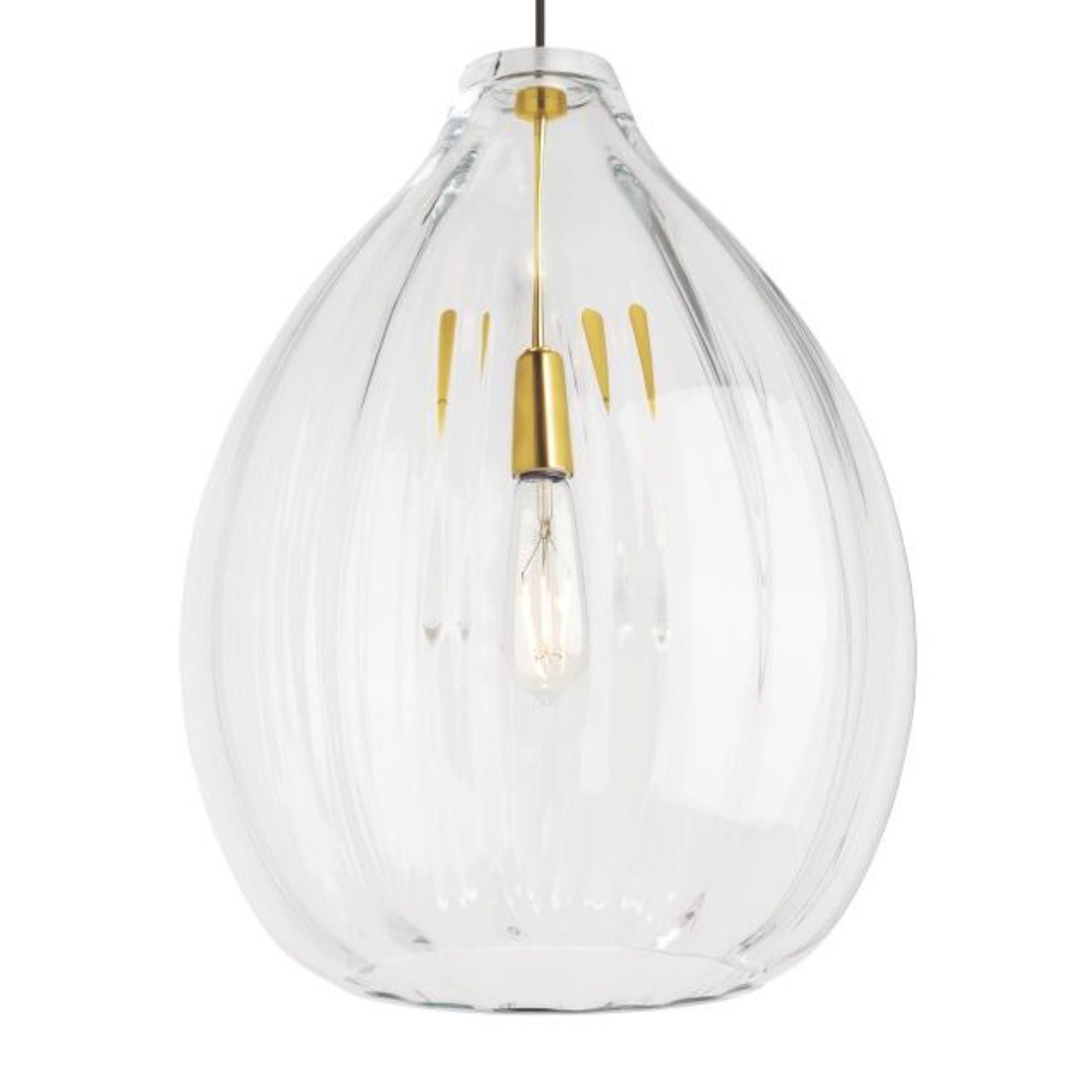 Harper Pendant Line-Voltage Pendants/Suspension 1-Light Natural Brass