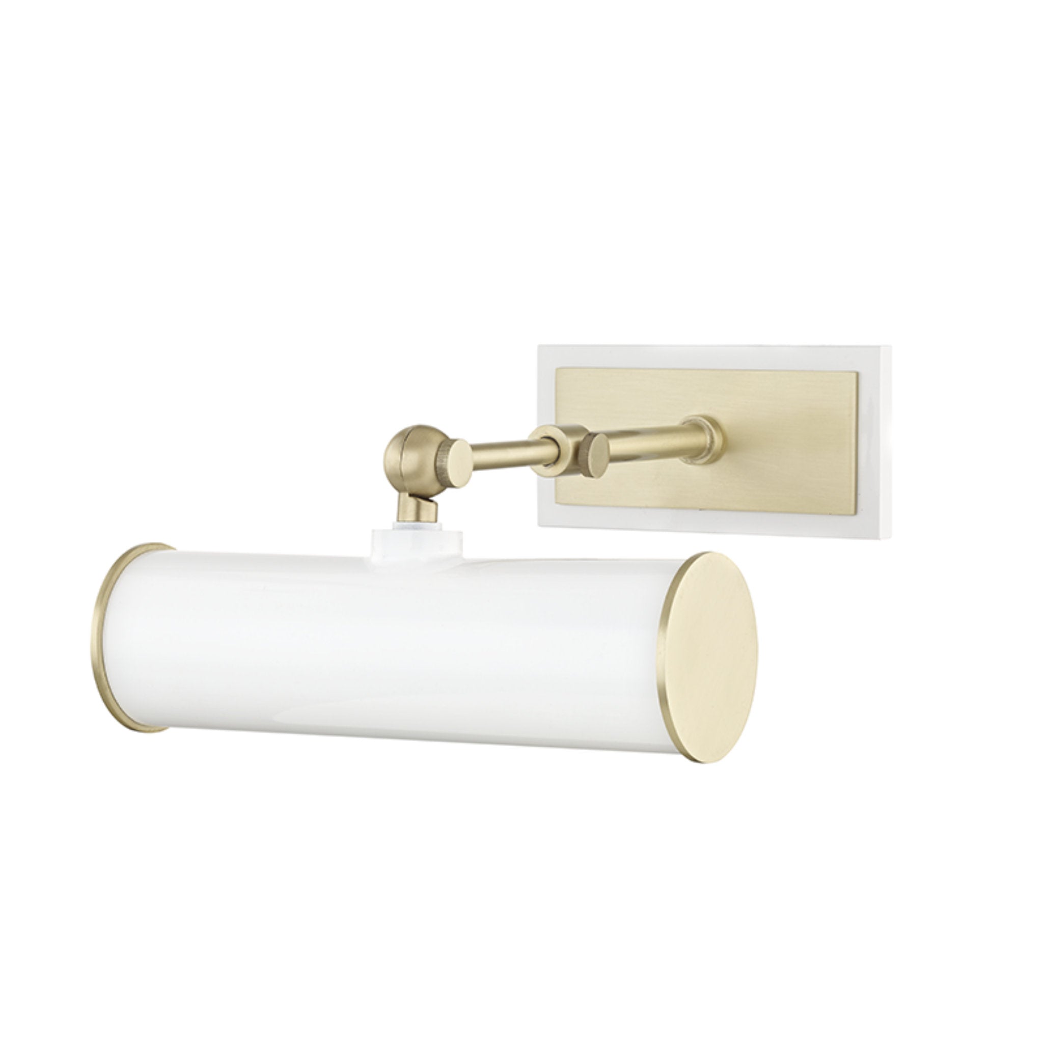 Holly 1-Light Picture Light in Aged Brass/Soft Off White 5L x 8.25W x 4.75H