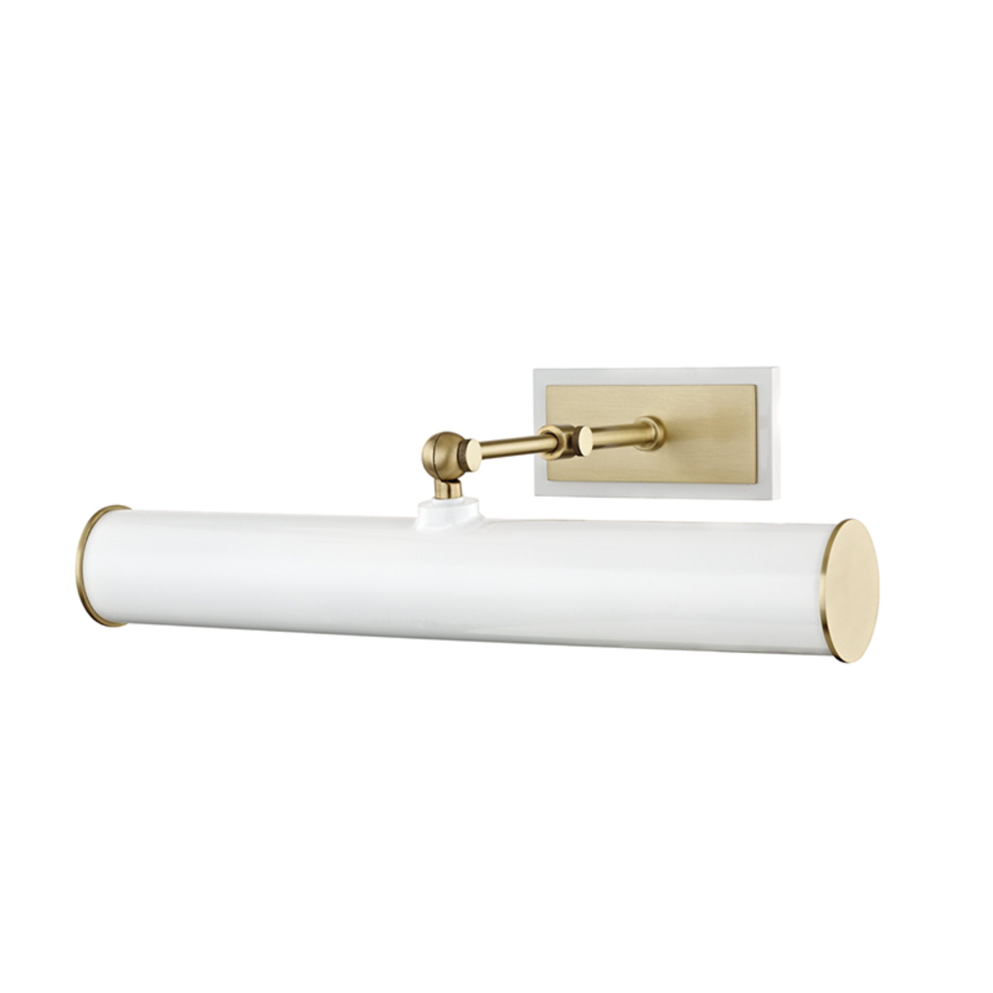 Holly 2-Light Picture Light in Aged Brass/Soft Off White 5.5L x 16.25W x 4.75H
