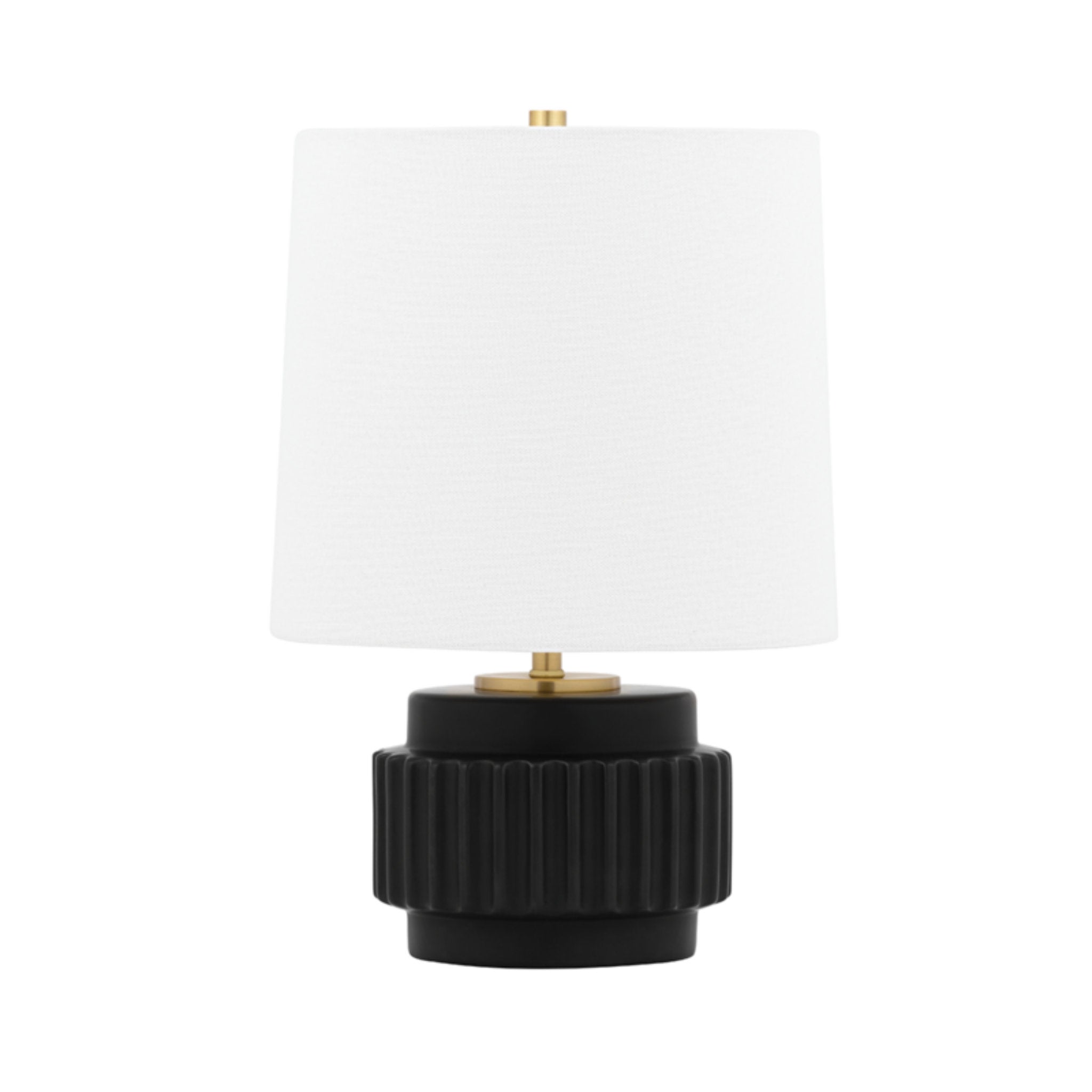 Kalani 1-Light Table Lamp in Matte Black 5.75L x 9.25W x 14H