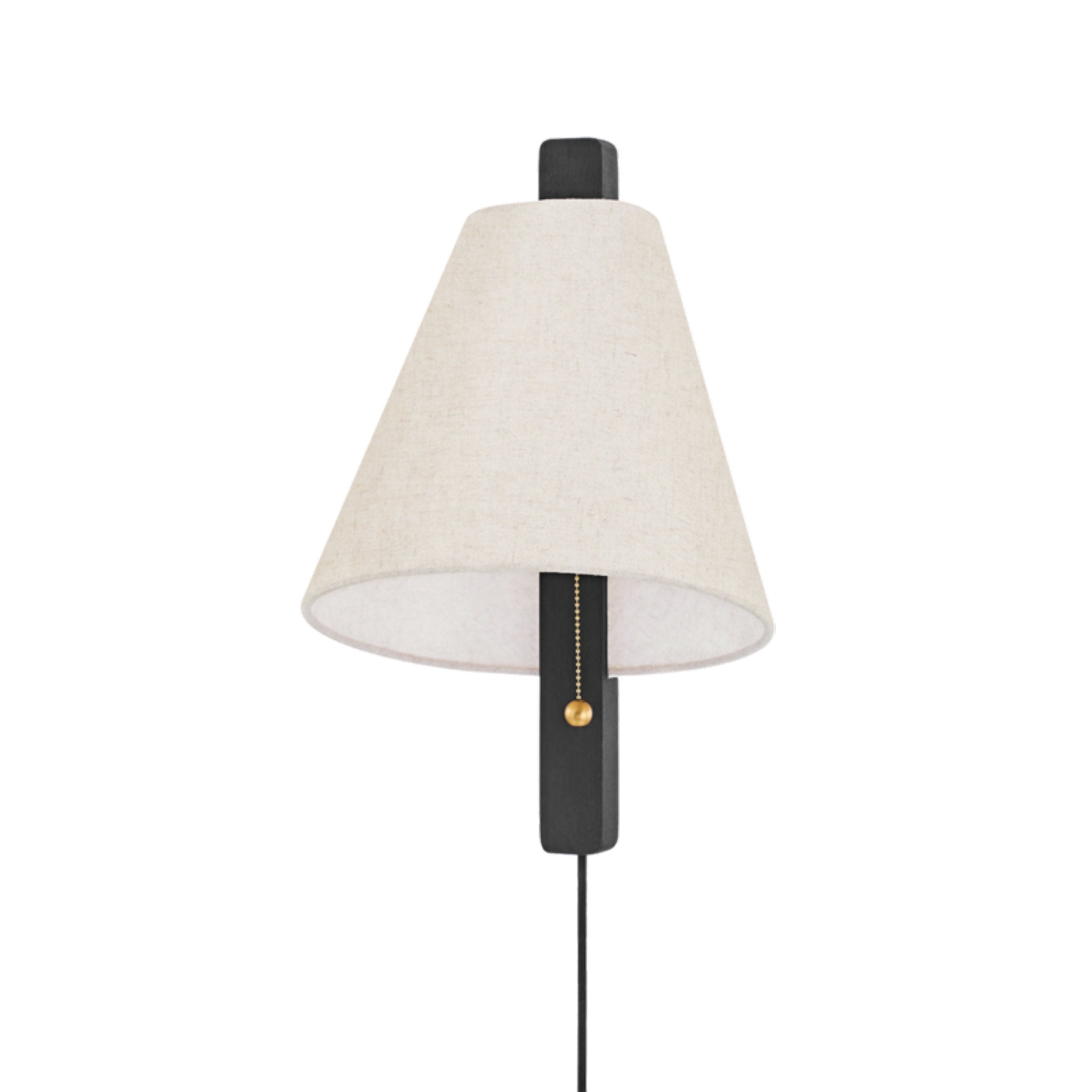 Ellen 1-Light Plug-in Sconce in Aged Brass 9.75W x 15.5H (HL636201-AGB/WCA)