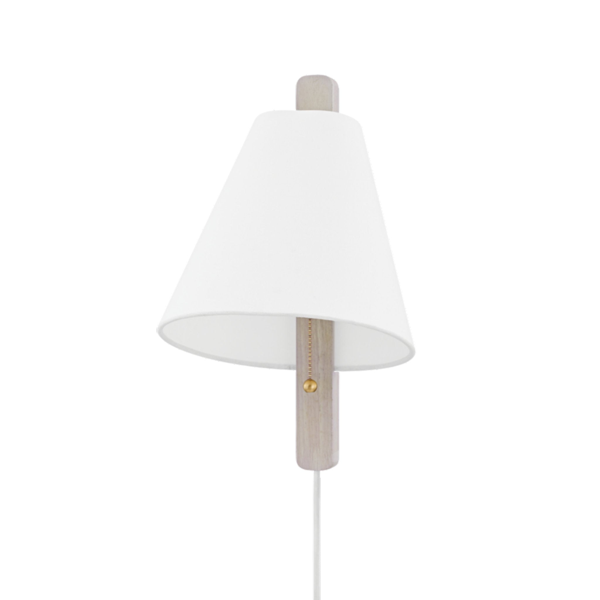 Ellen 1-Light Plug-in Sconce in Aged Brass 9.75W x 15.5H (HL636201-AGB/WWA)