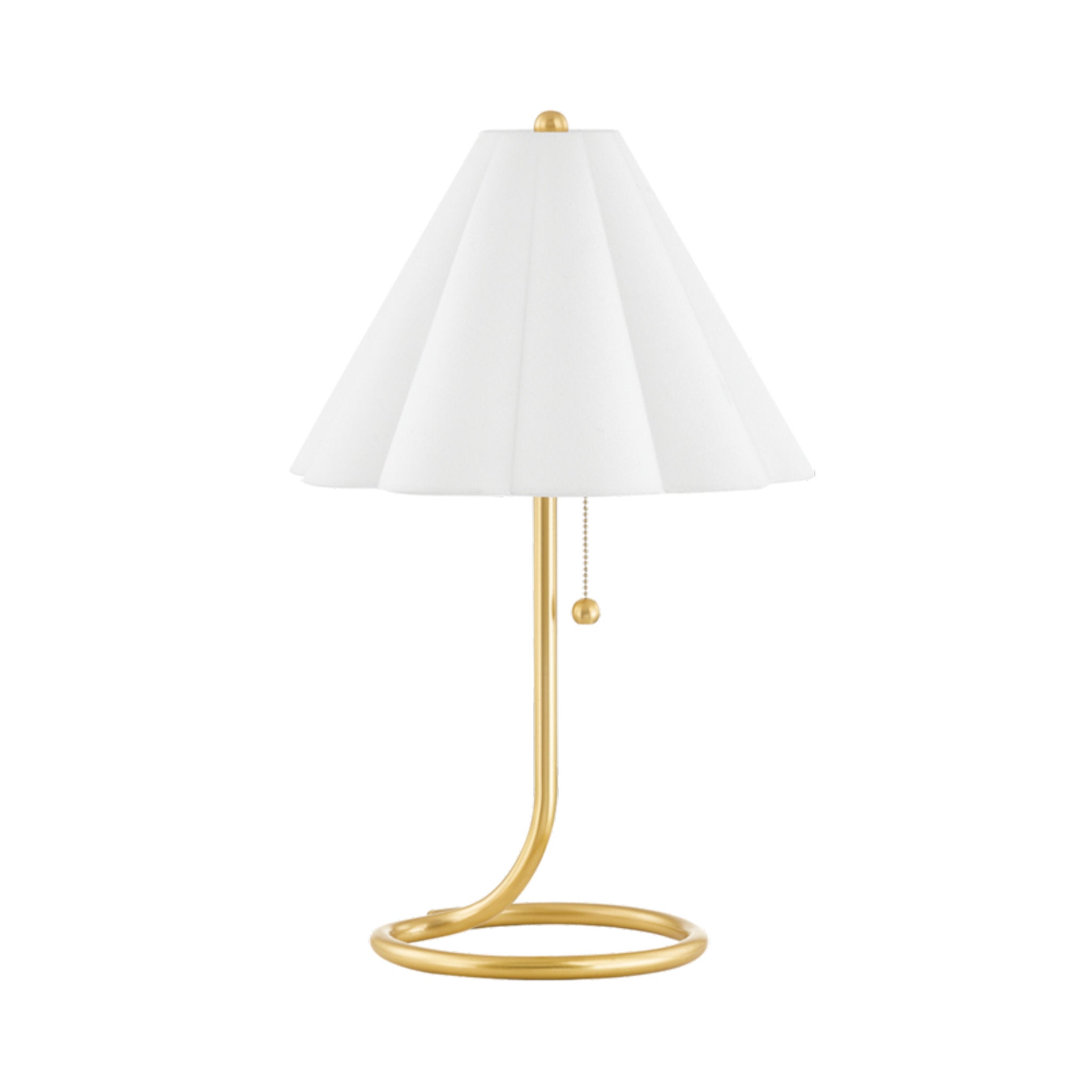 Martha 1-Light Table Lamp in Aged Brass 26.75L x 14W x 22.75H