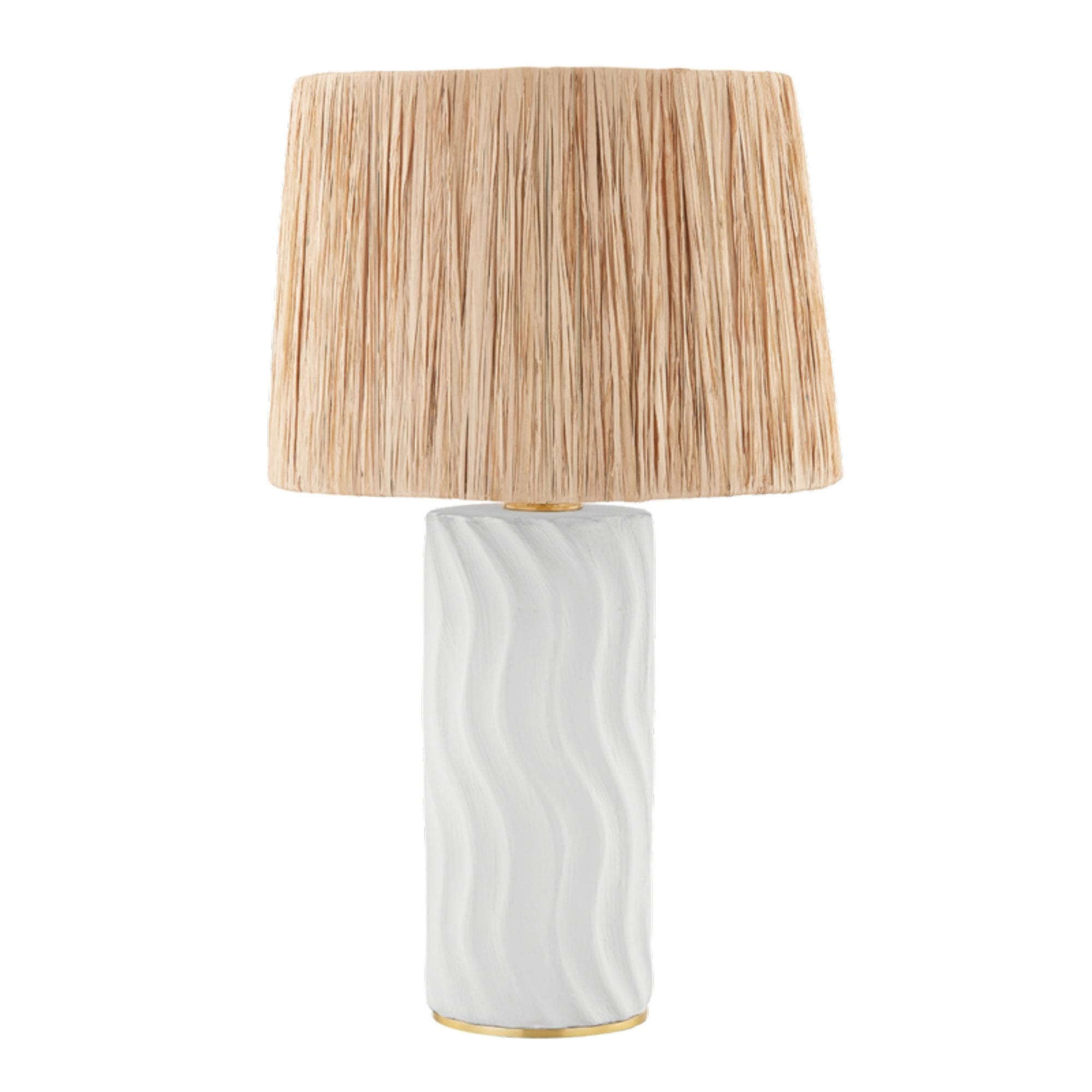Daniella 1-Light Table Lamp in Aged Brass 12L x 14W x 22.75H