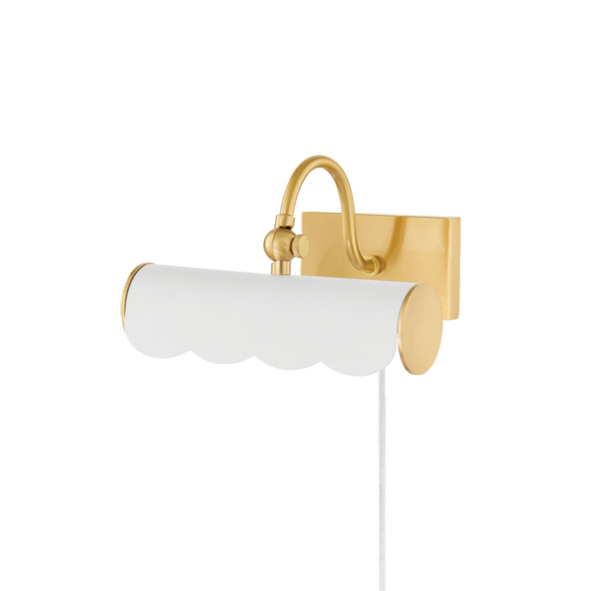 Fifi 1-Light Picture Light in Aged Brass by Ariel Okin 8.75W x 5.25H (HL762101S-AGB/SWH)
