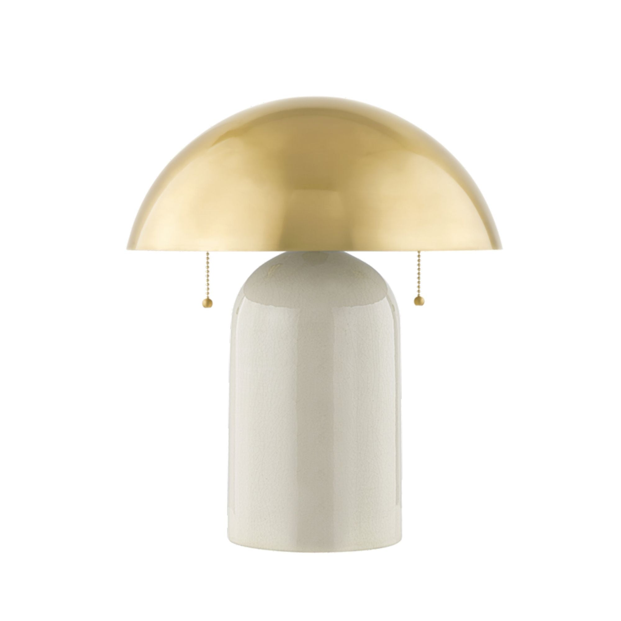 Gaia 2-Light Table Lamp in Aged Brass by Zio & Sons 13.5W x 16.5H