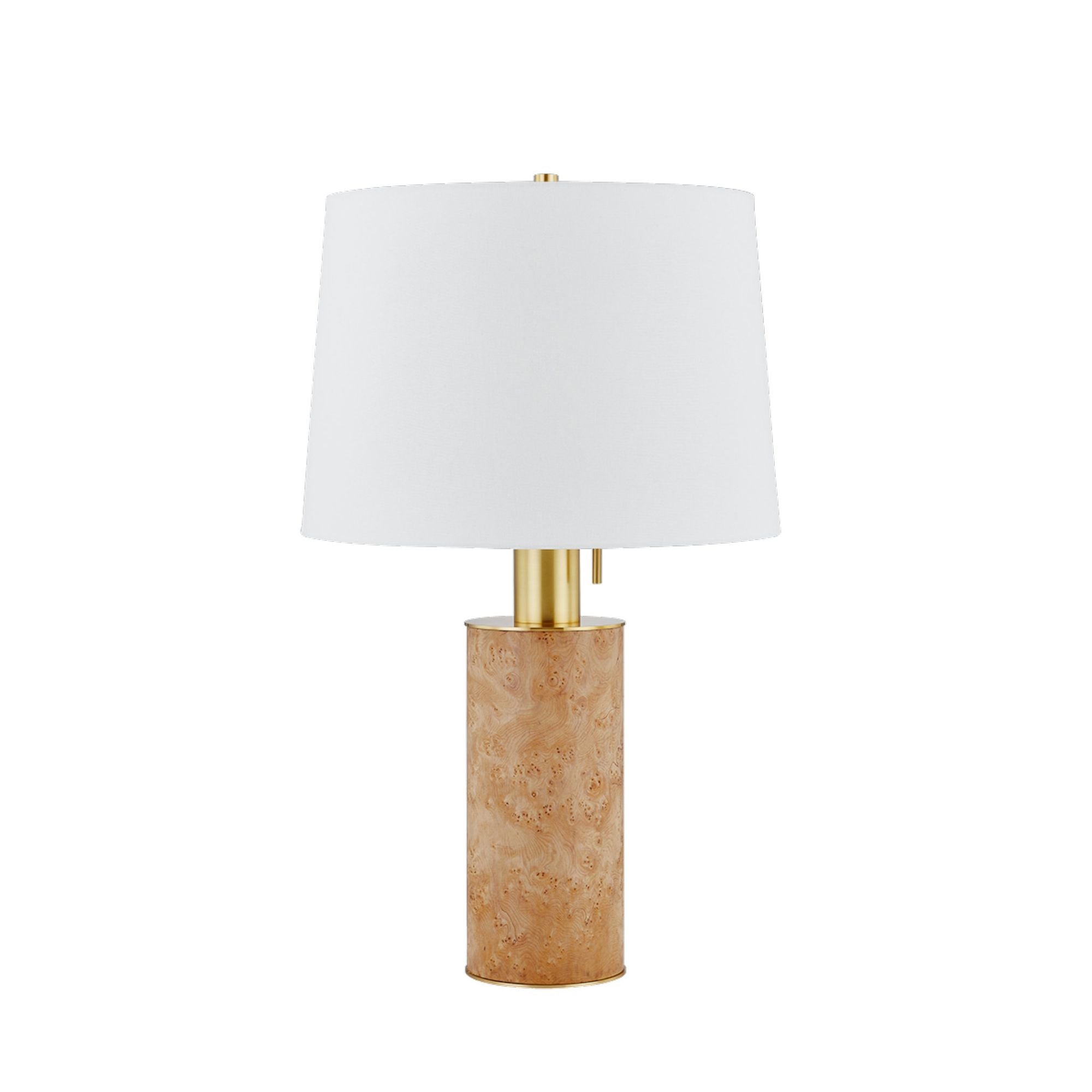 Clarissa 1-Light Table Lamp in Aged Brass 17W x 27.25H