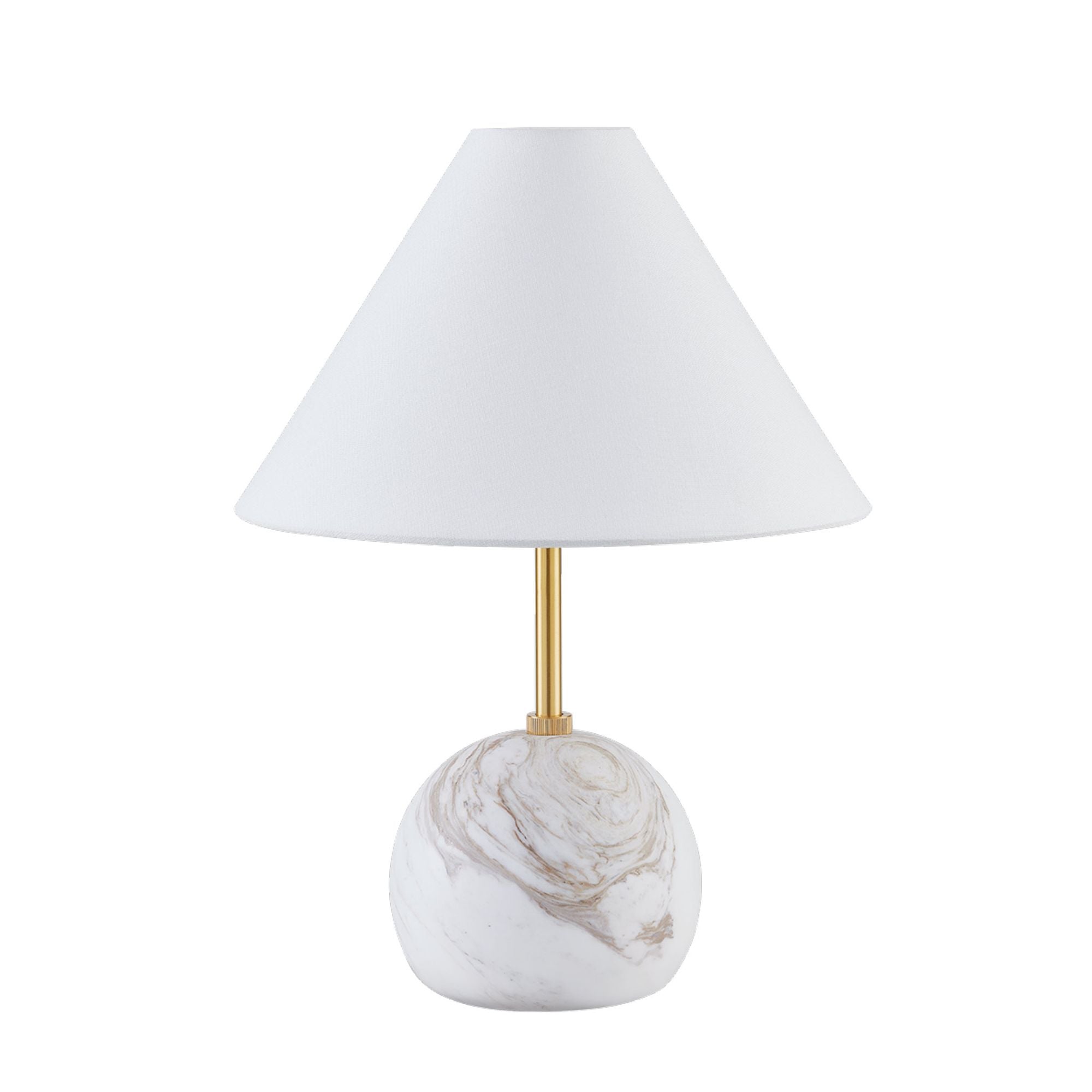 JEWEL 1-Light Table Lamp in Aged Brass 6.75L x 11.75W x 16H