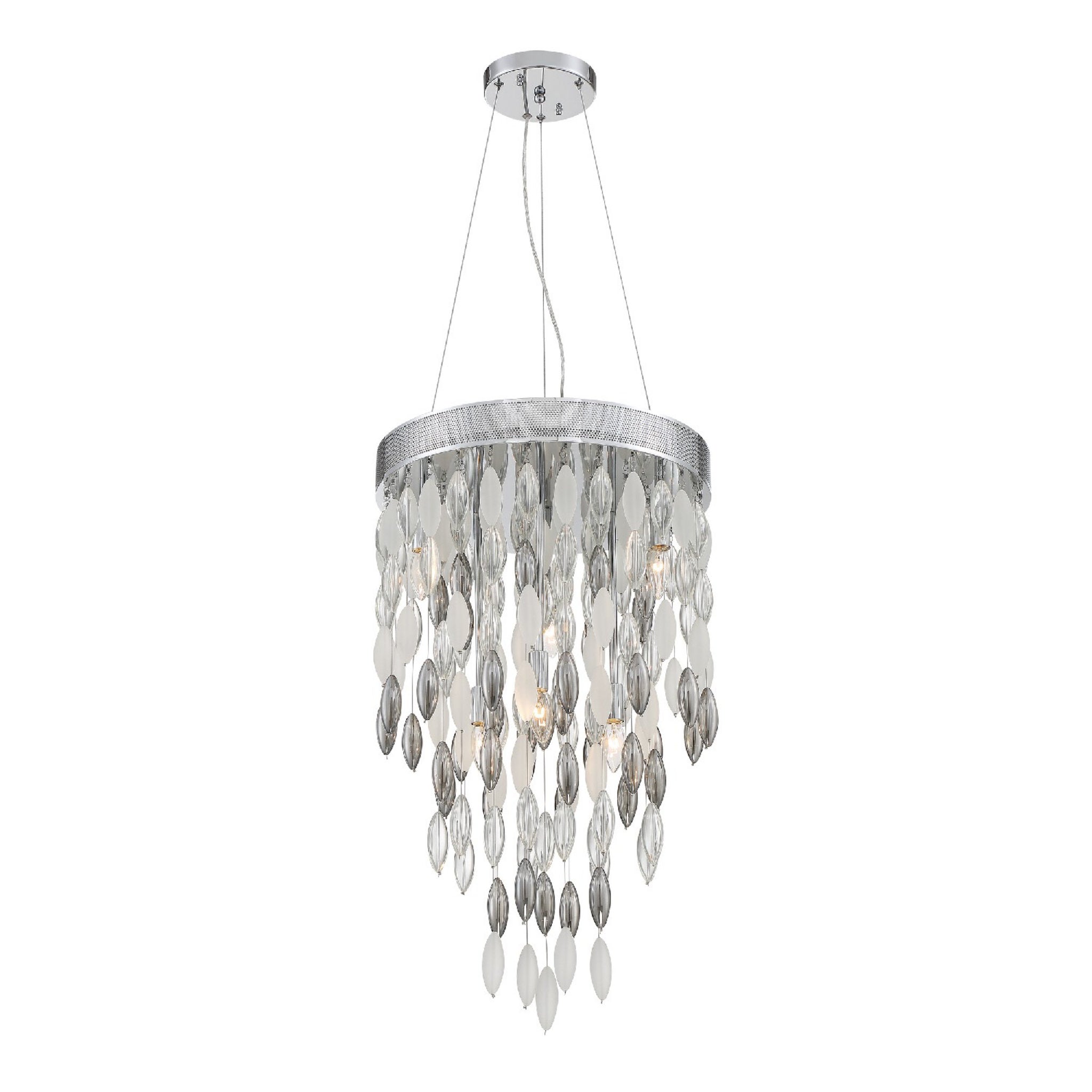 Hudson 18'' Polished Chrome Chandelier Silver 18"W x 29"H x 18"D