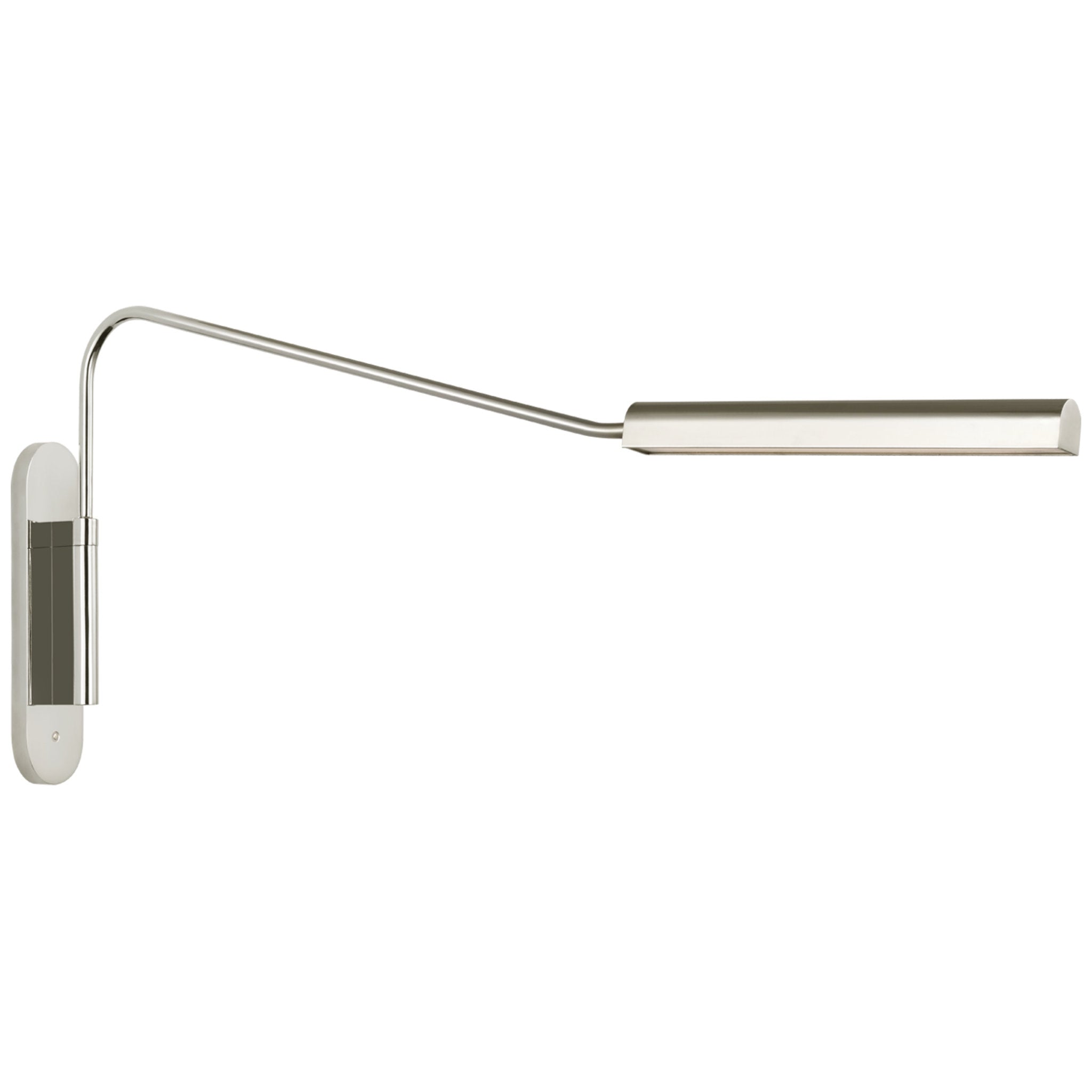 Ian K. Fowler Austin Large Articulating Wall Light in Polished Nickel W3" x H16"