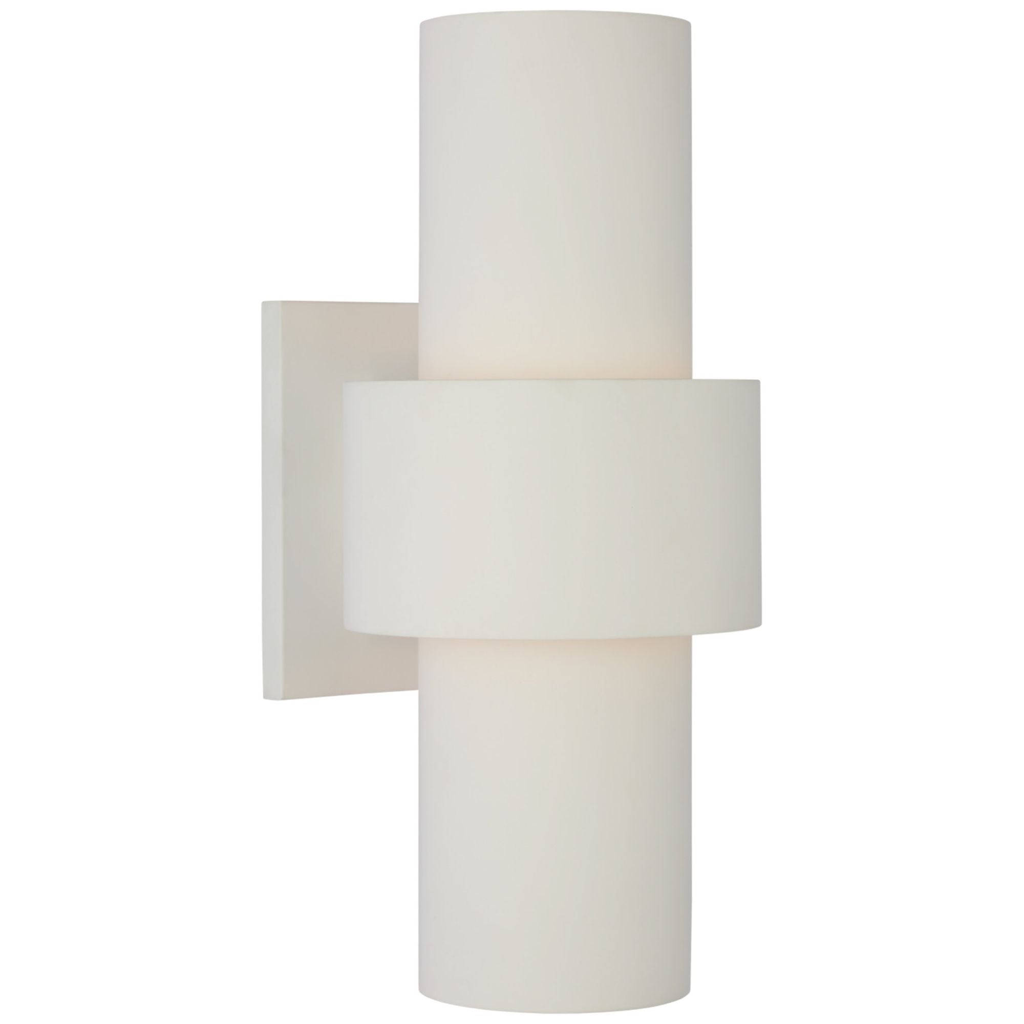 Julie Neill Chalmette Medium Layered Sconce in Plaster White Wall Light W6" x H14"