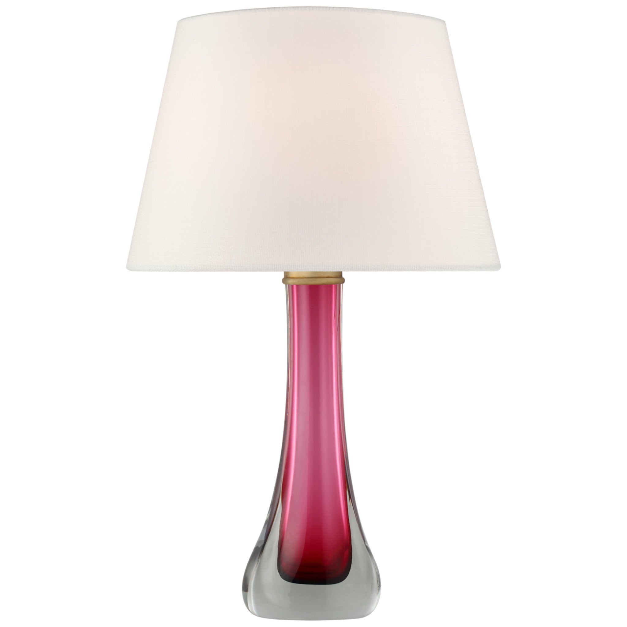 Julie Neill Christa Large Table Lamp in Cerise with Linen Shade W18" x H29.5"