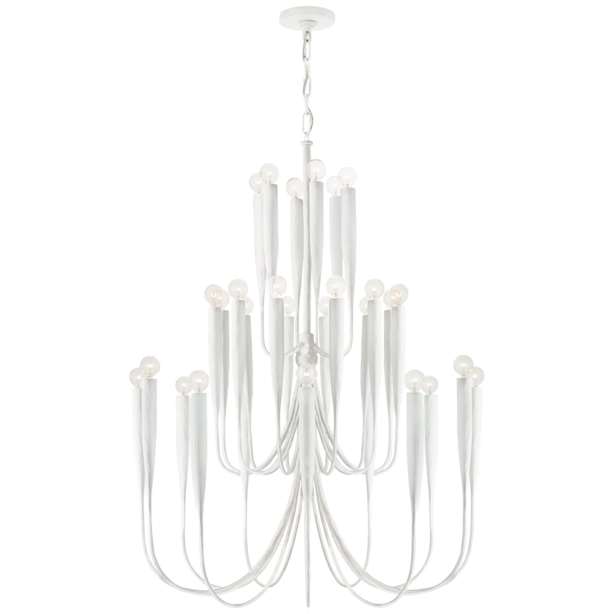 Julie Neill Acadia Large Chandelier in Plaster White Ceiling Light W33" x H46"