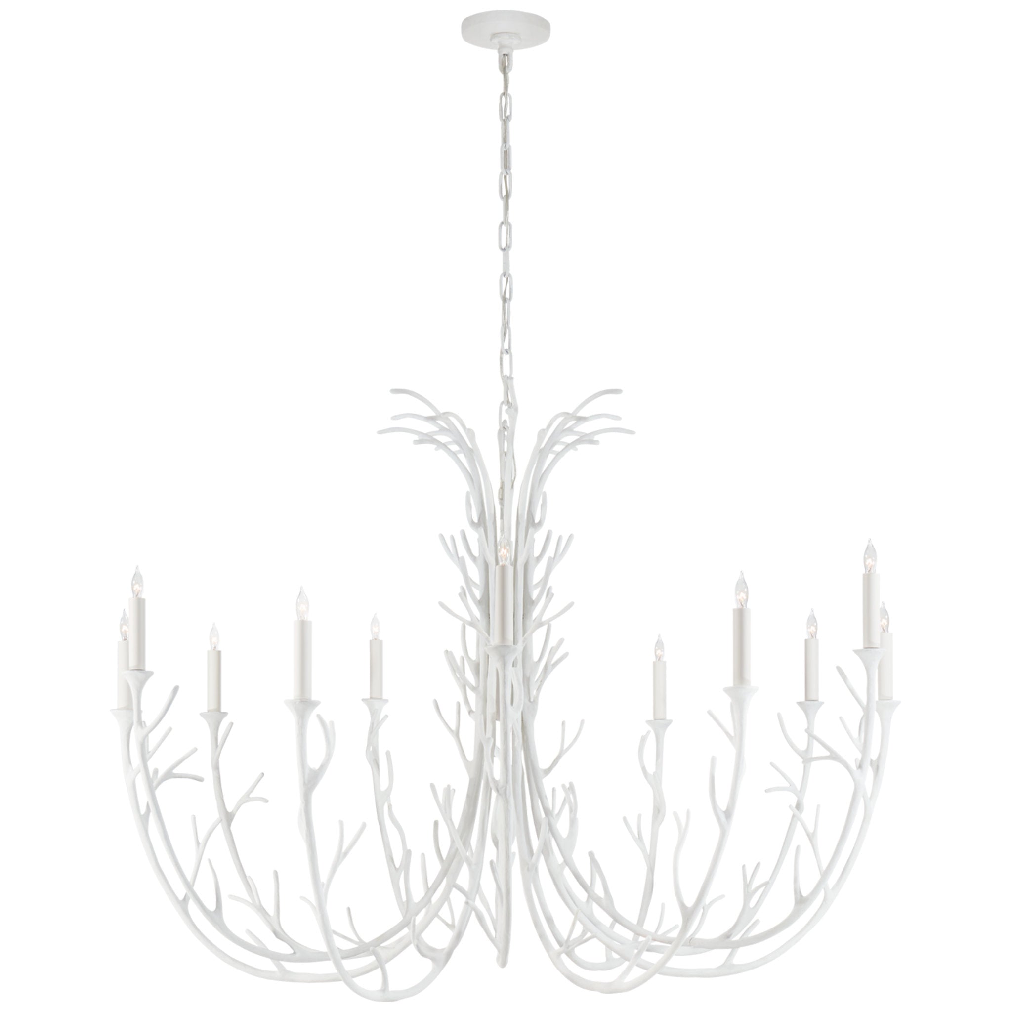 Julie Neill Silva Grande Chandelier in Plaster White Ceiling Light W48.25" x H37"