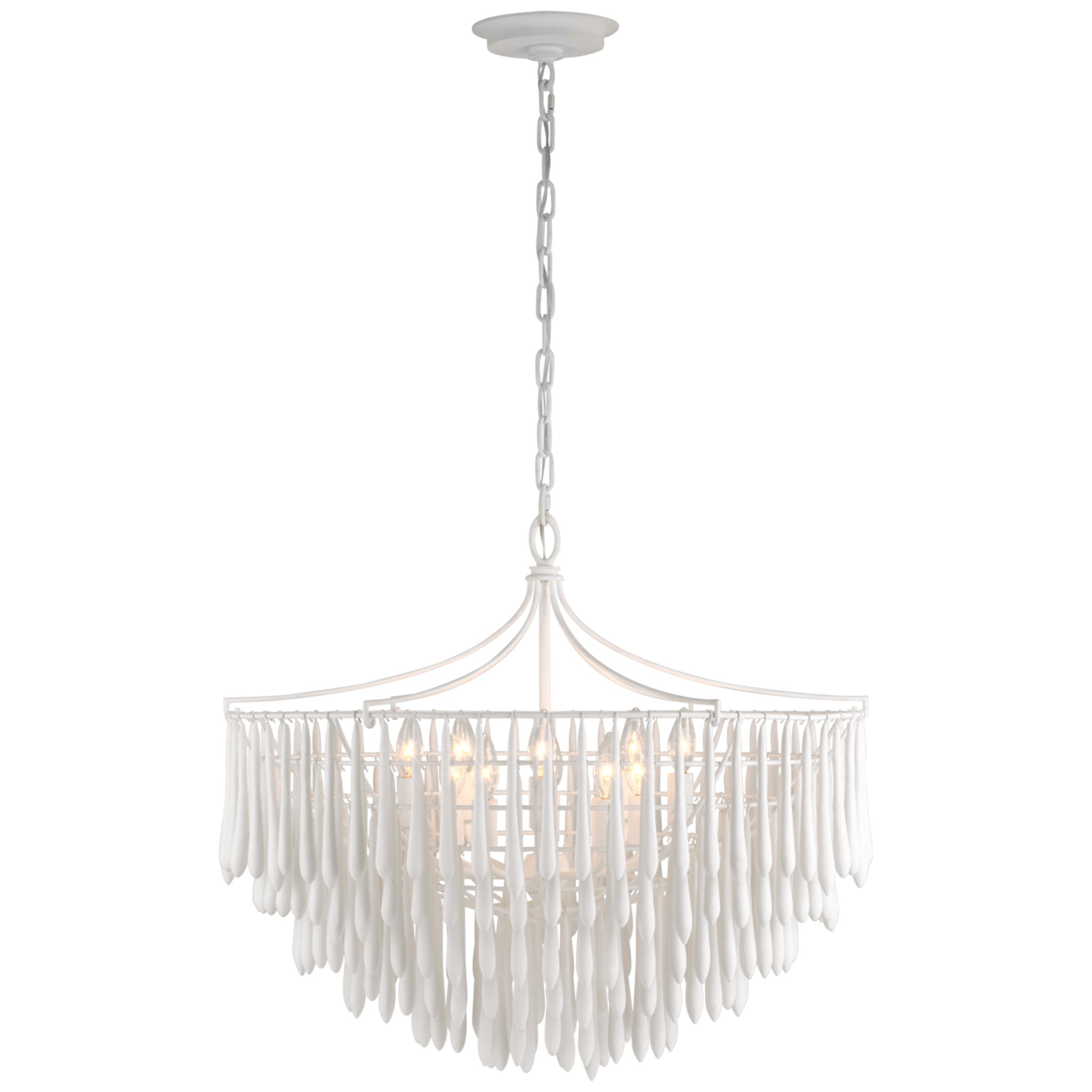 Julie Neill Vacarro Medium Chandelier in Plaster White Ceiling Light W30.5" x H26.75"