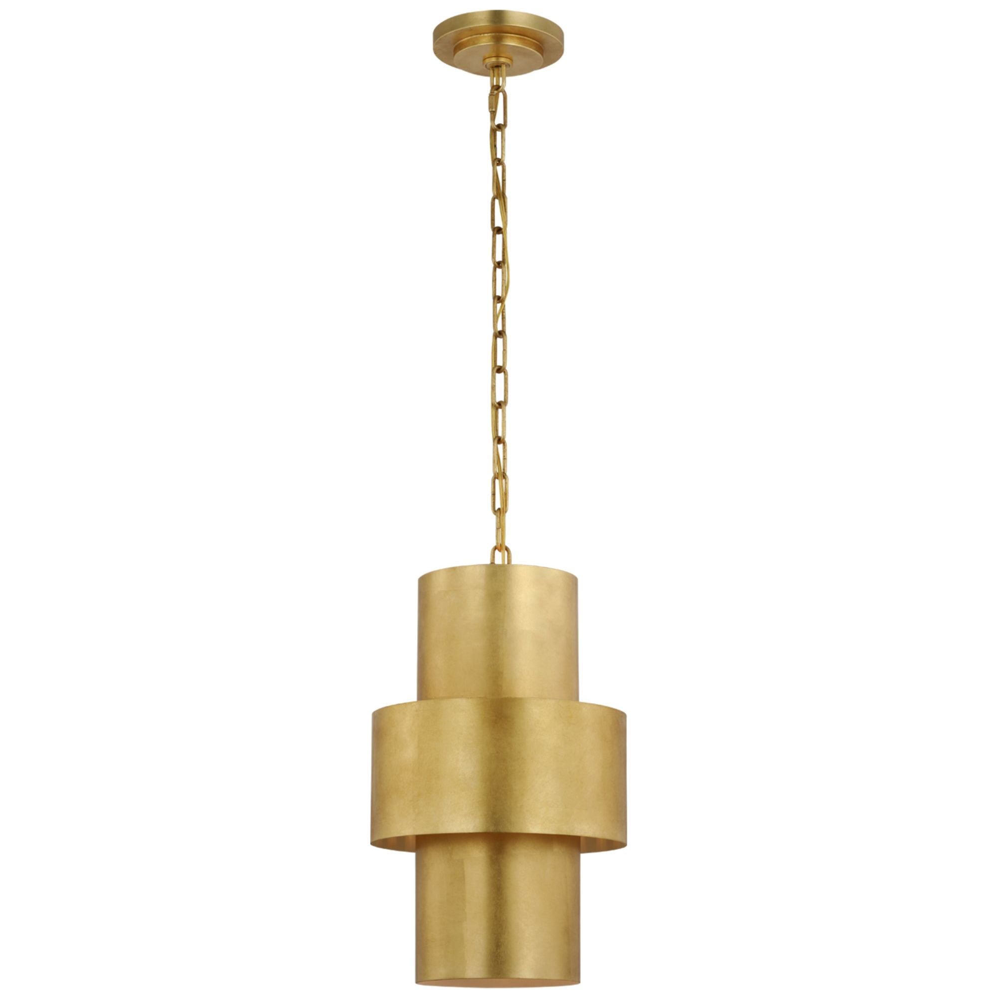 Julie Neill Chalmette 11" Layered Pendant in Gild Ceiling Light W11" x H17.5"