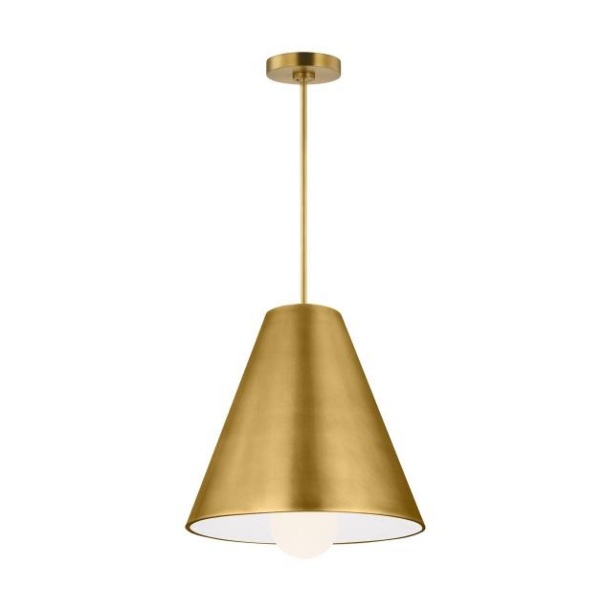 Joni Pendant Line-Voltage Pendants/Suspension 1-Light LED 3000K Plated Brass by Sean Lavin