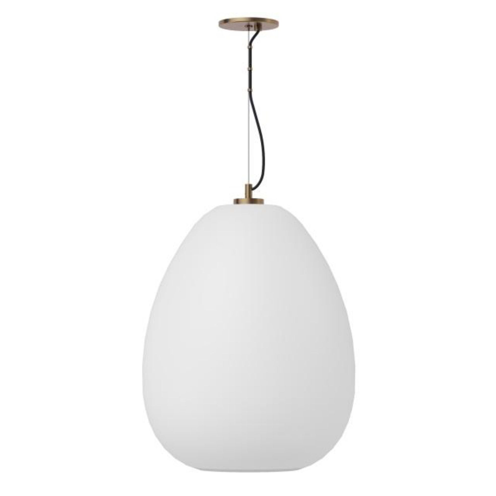 Kapoor Large Pendant Line-Voltage Pendants/Suspension 1-Light LED 2700K Clear/Natural Brass by Sean Lavin