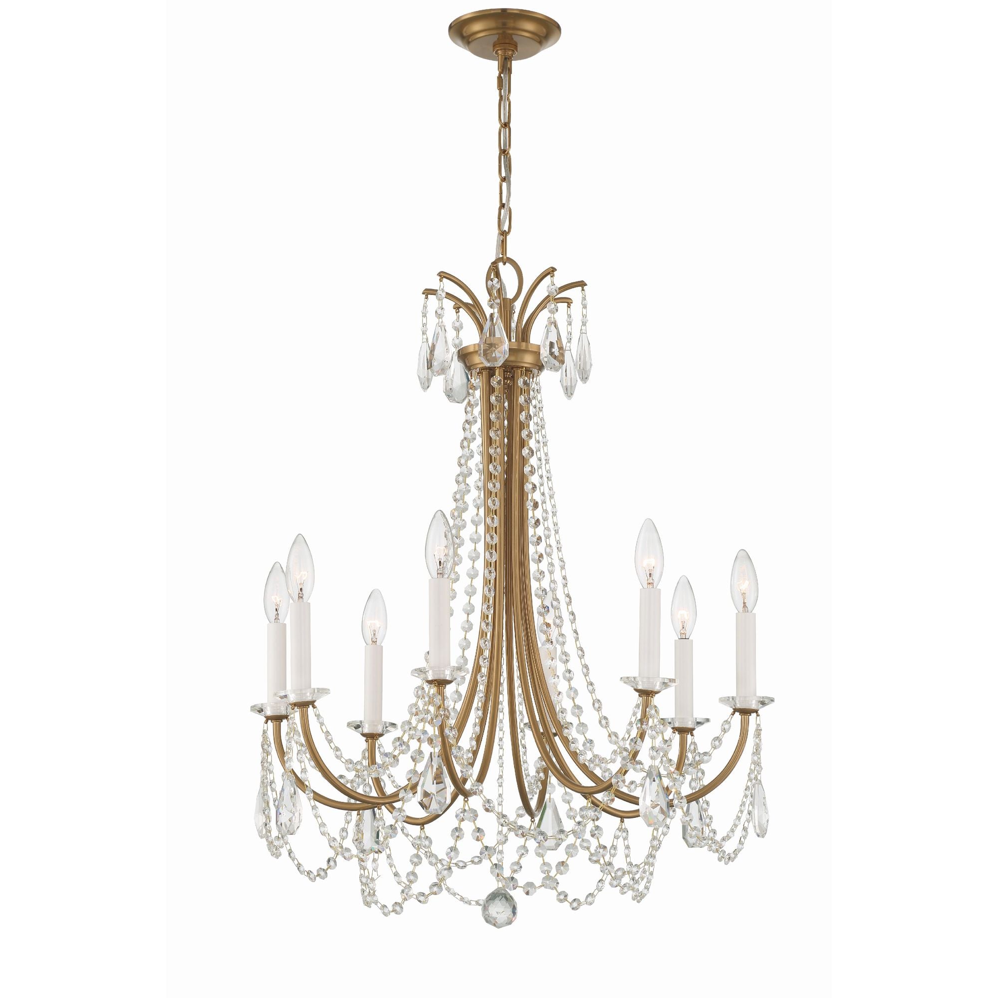 Karrington 26'' Aged Brass Chandelier Gold 26"W x 31"H x 26"D