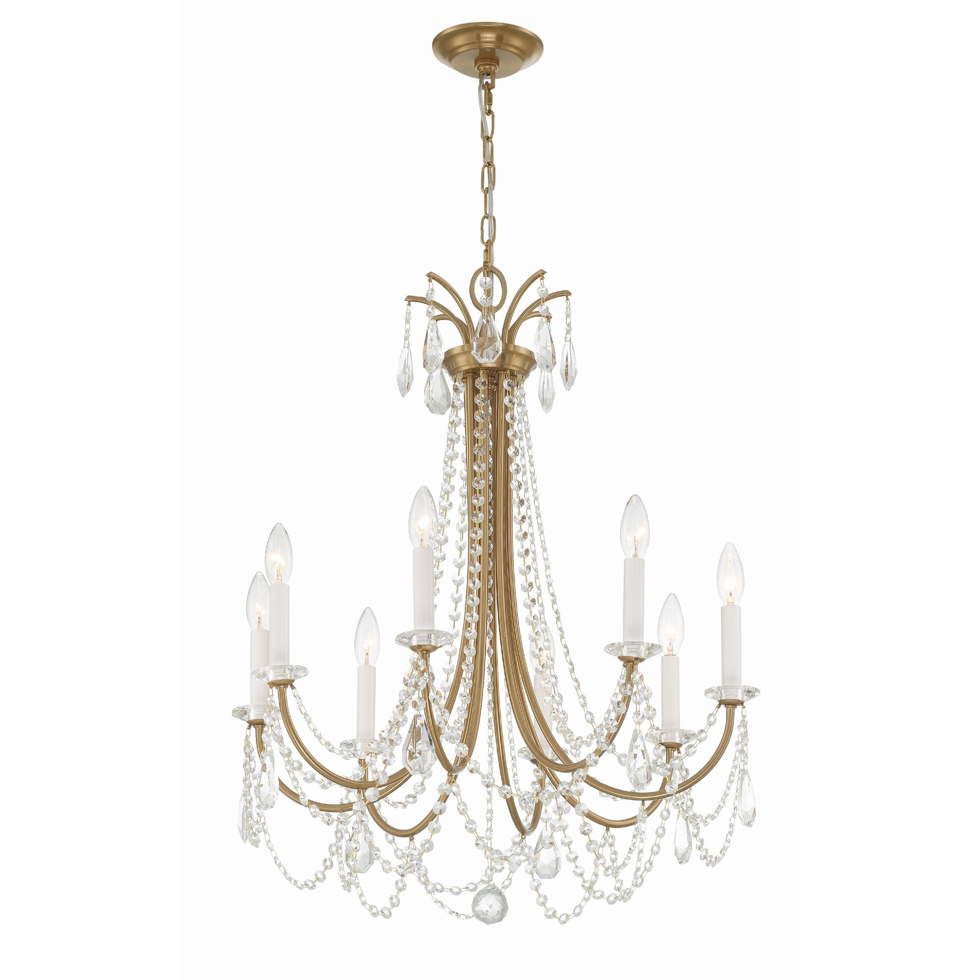 Karrington 26'' Aged Brass Chandelier Gold 26"W x 31"H x 26"D