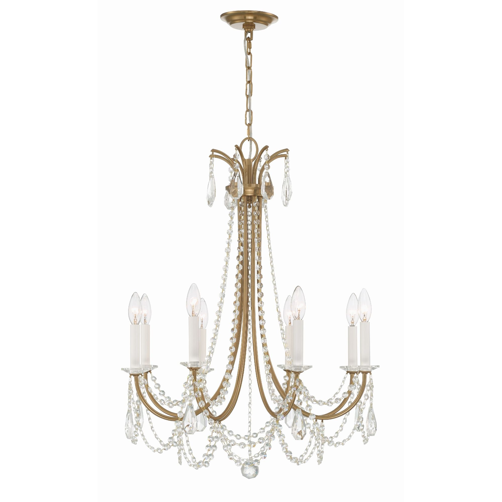Karrington 26'' Aged Brass Chandelier Gold 26"W x 31"H x 26"D