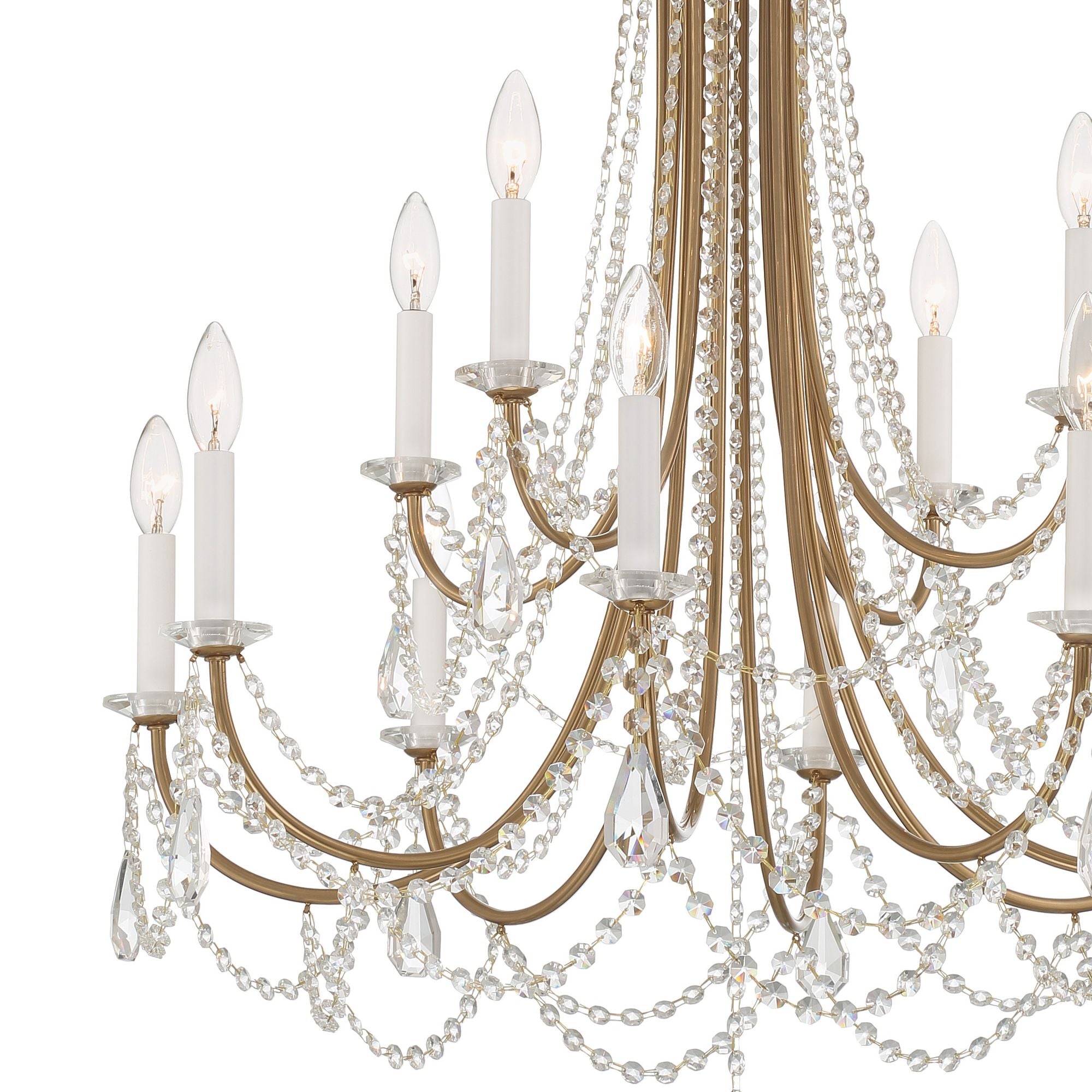 Karrington 30'' Aged Brass Chandelier Gold 30"W x 40"H x 30"D