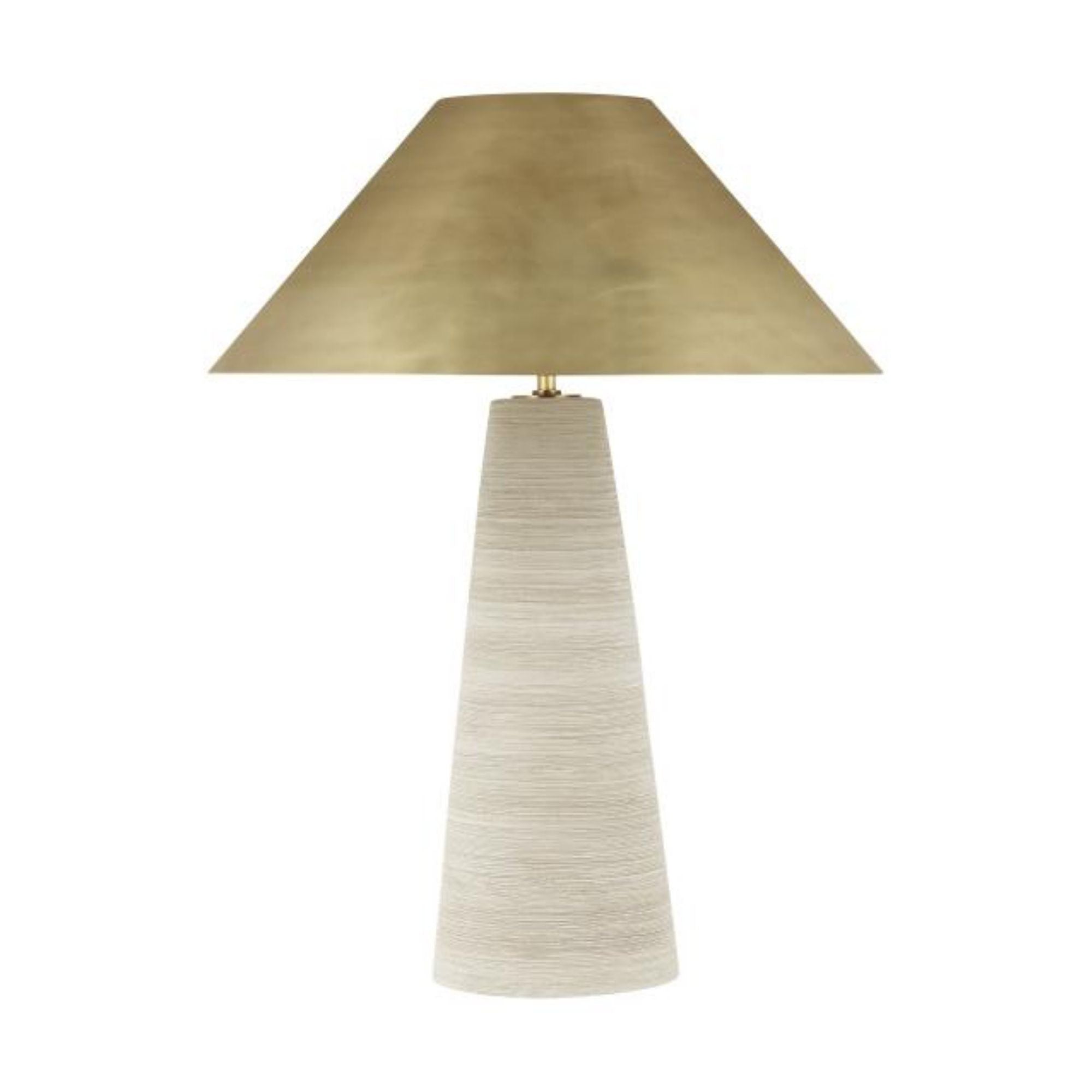 Karam Medium Table Lamp 2-Light LED 3000K Natural Brass by Sean Lavin