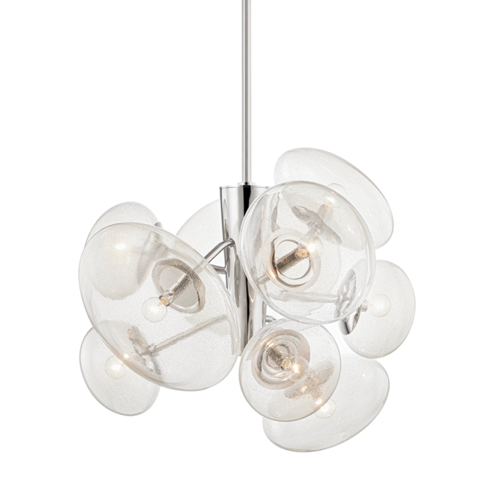 Opera 9-Light Chandelier in Polished Nickel by Kelly Behun 30.75L x 30.75W x 26.5H