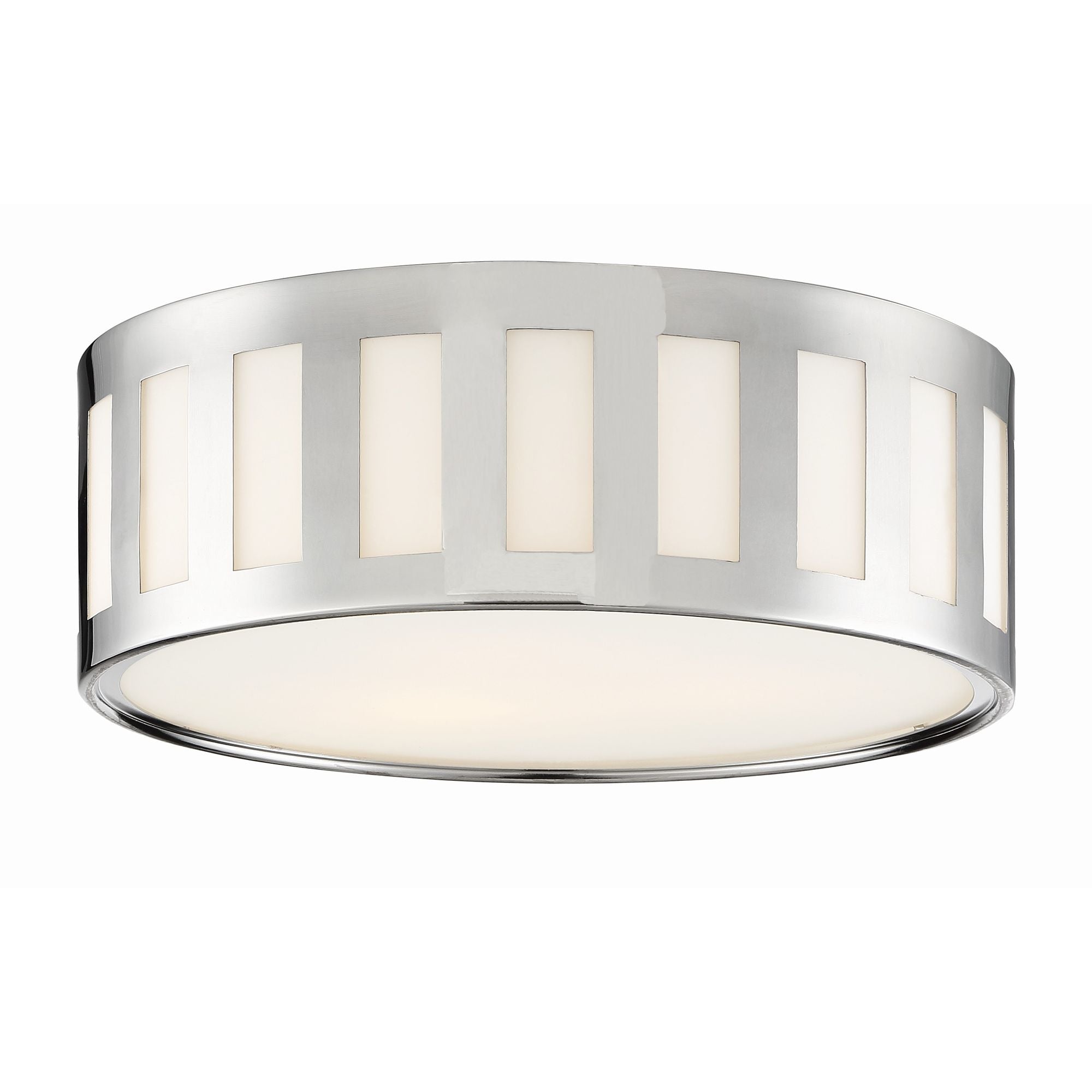 Kendal 14'' Polished Nickel Flush Mount Silver 14"W x 5"H x 14"D