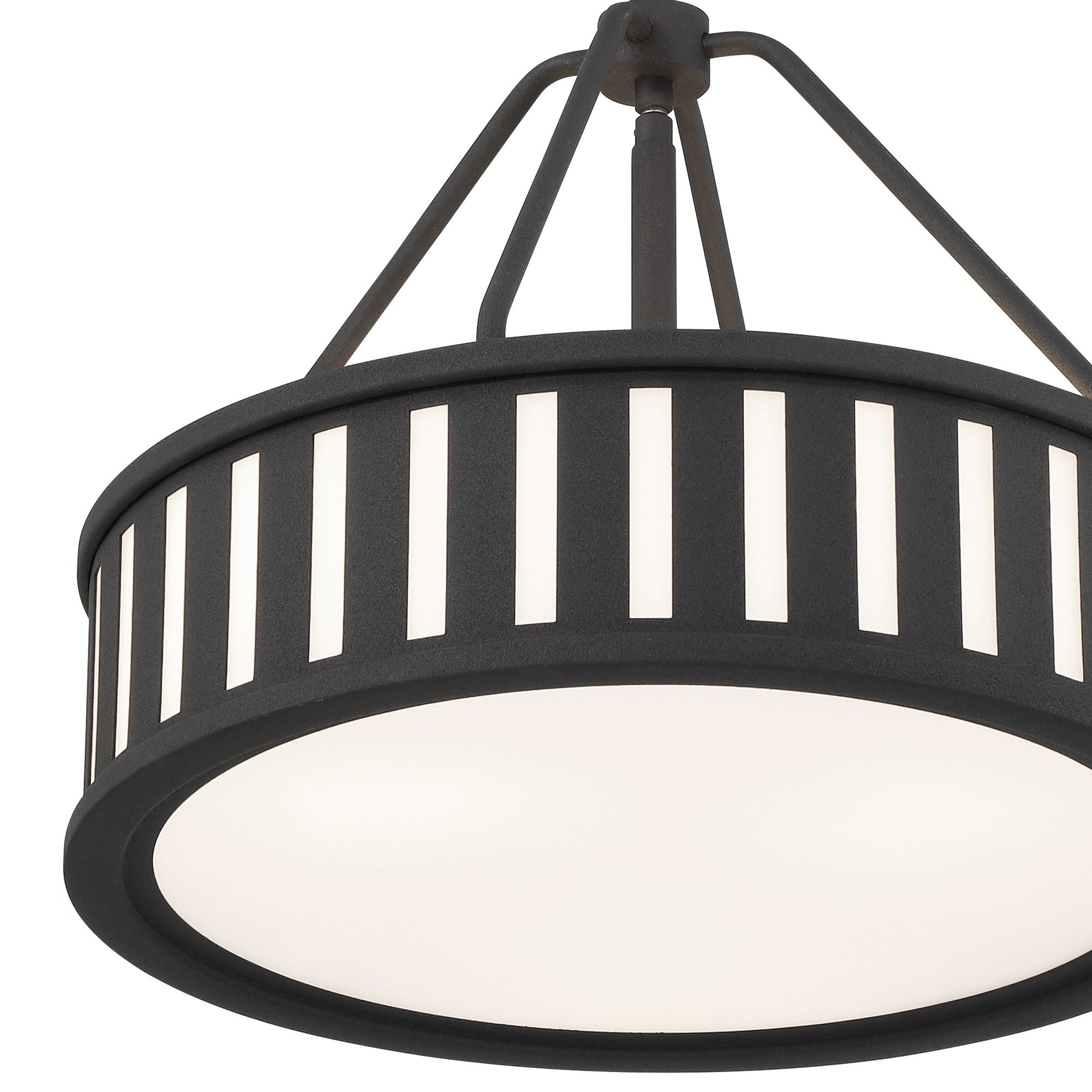 Kendal 3 Light Black Forged Pendant