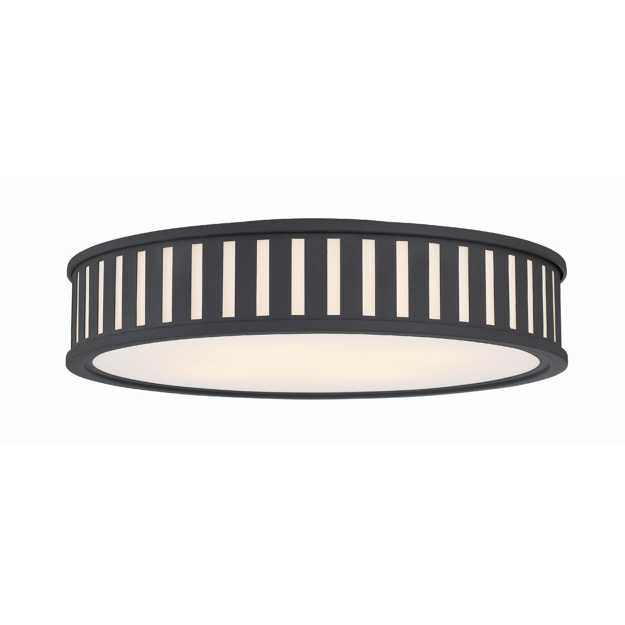 Kendal 4 Light Black Forged Flush Mount 22.5"W x 5.25"H x 22.5"D