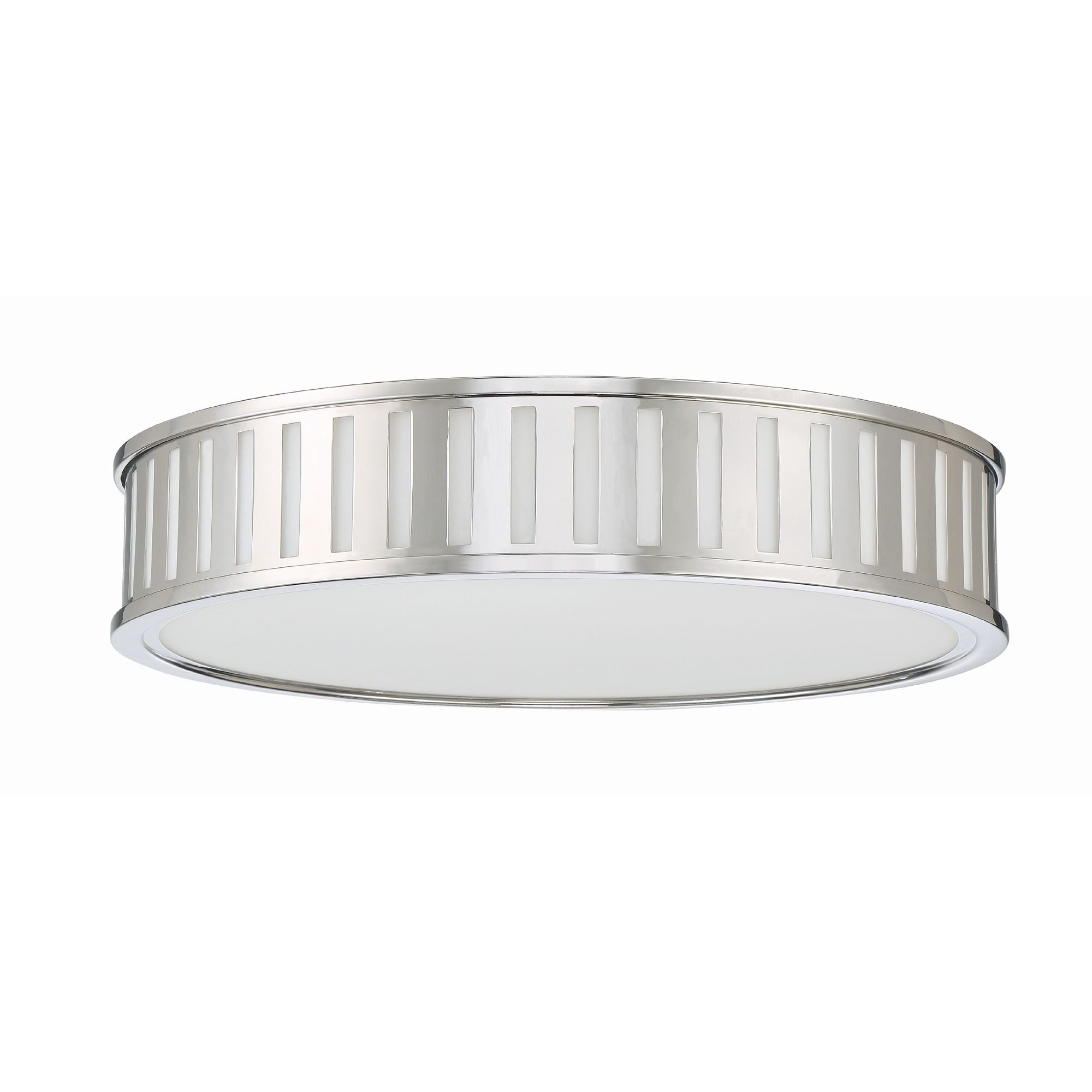 Kendal 4 Light Polished Nickel Flush Mount 22.5"W x 5.25"H x 22.5"D