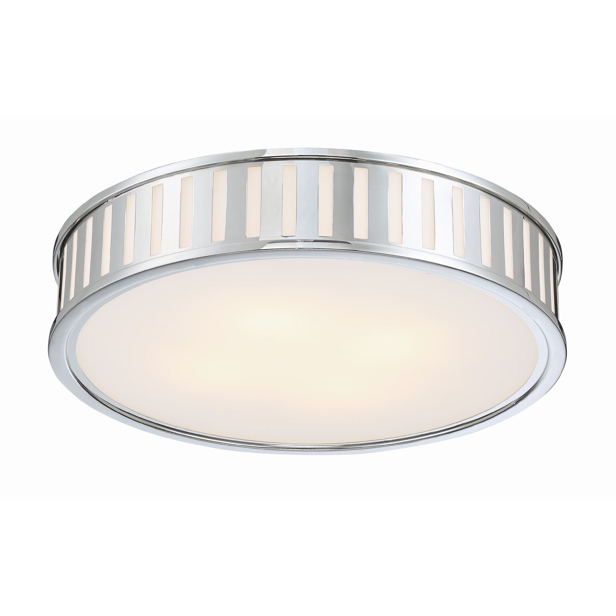 Kendal 4 Light Polished Nickel Flush Mount 22.5"W x 5.25"H x 22.5"D