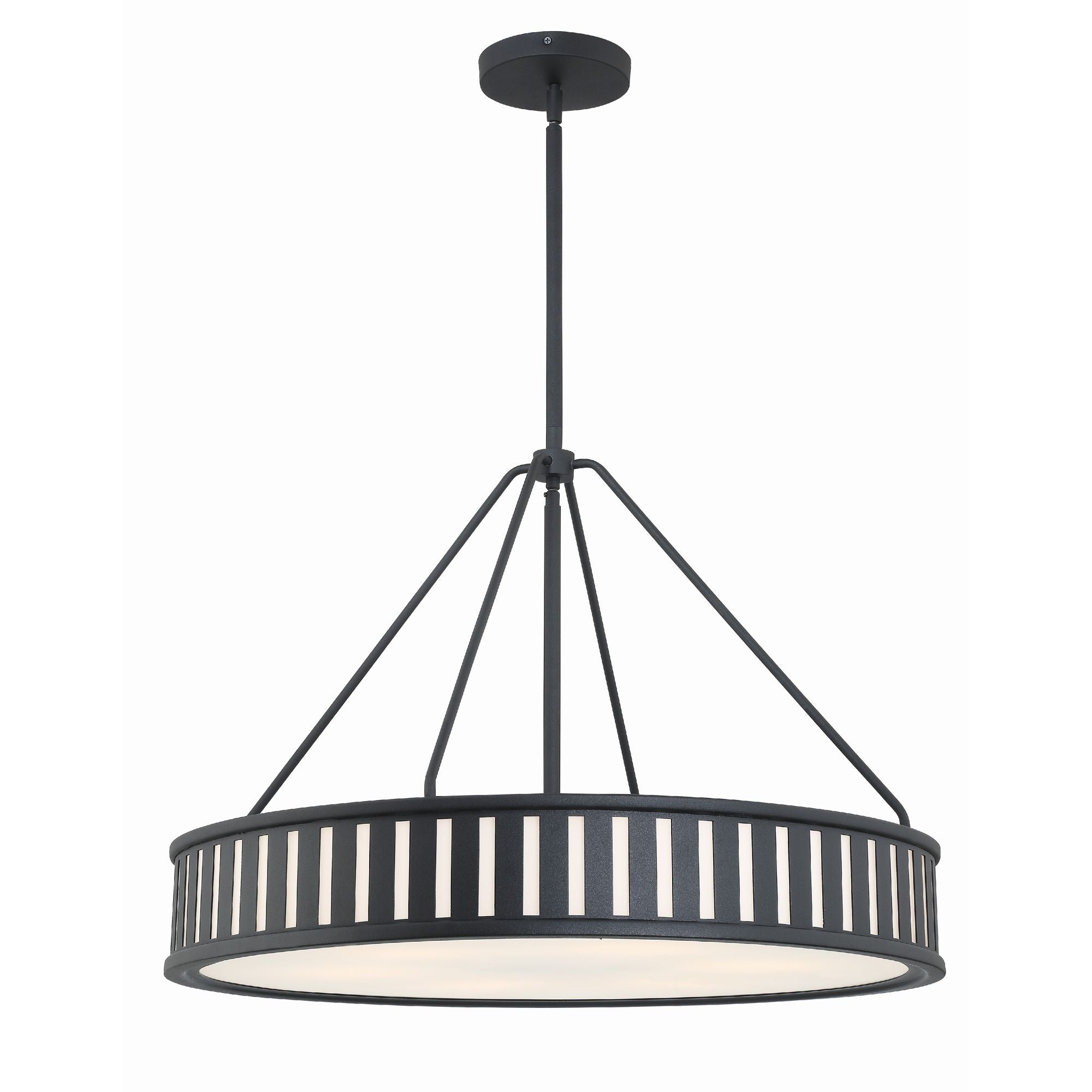 Kendal 6 Light Black Forged Chandelier 28"W x 20.5"H x 28"D