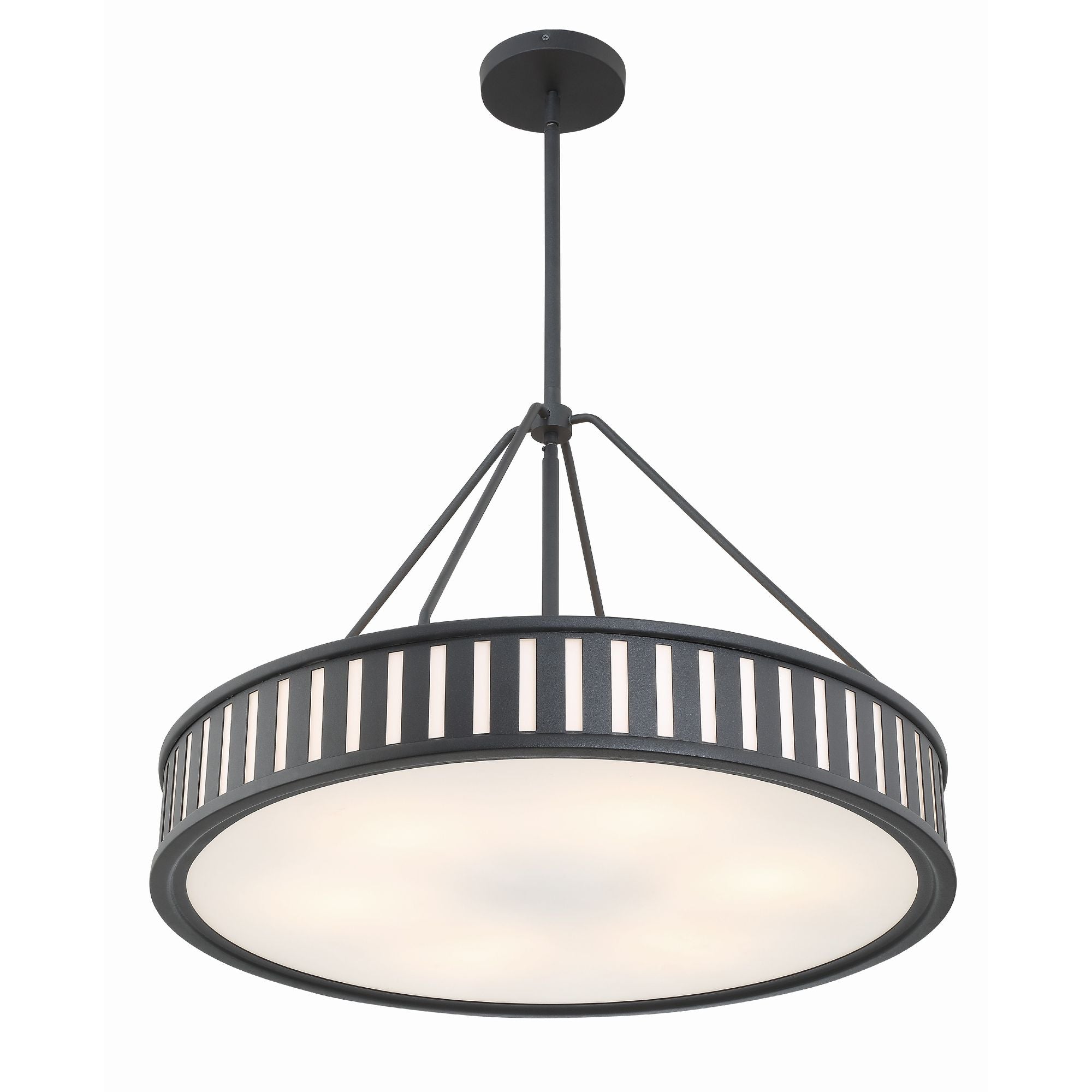Kendal 6 Light Black Forged Chandelier 28"W x 20.5"H x 28"D