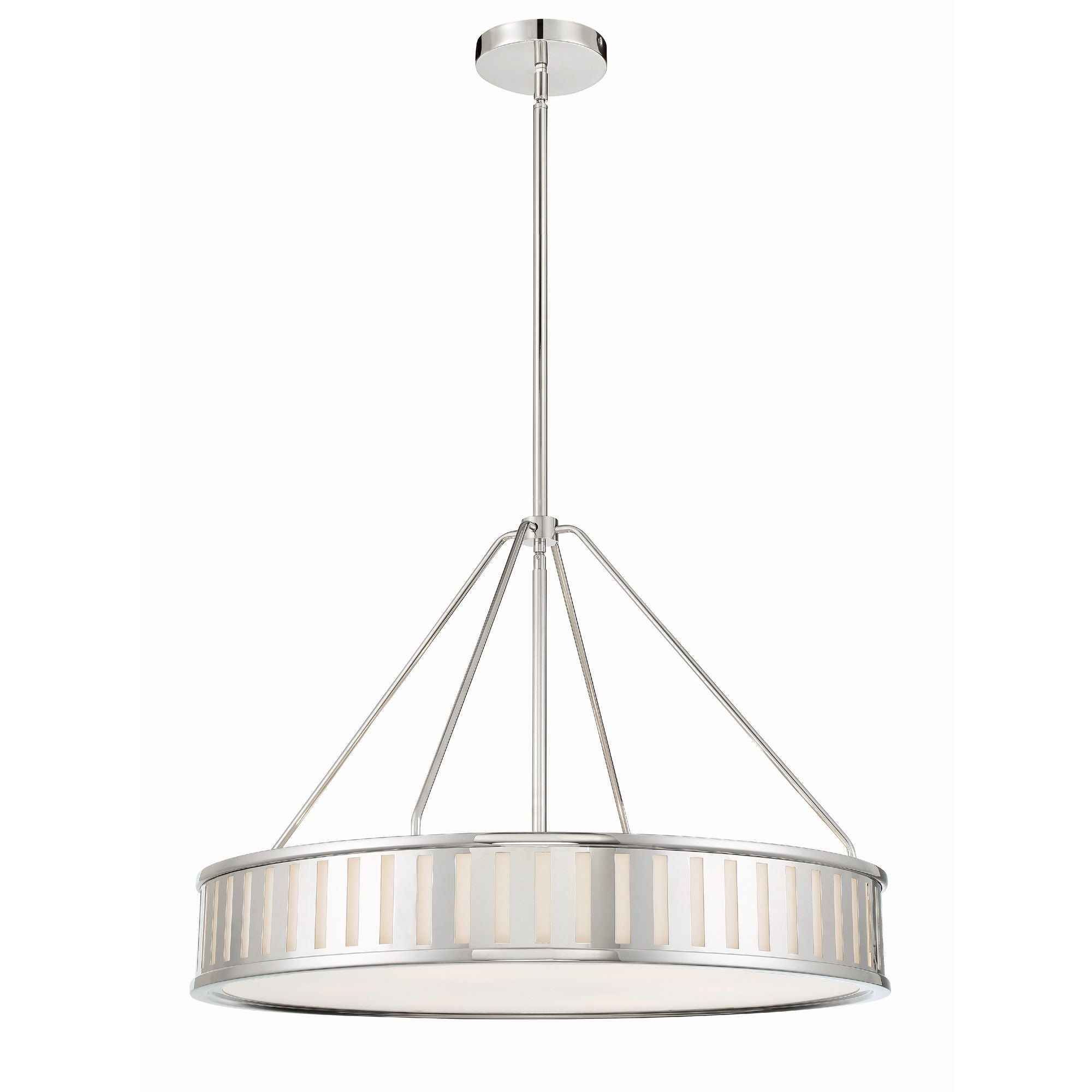 Kendal 6 Light Polished Nickel Chandelier 28"W x 20.5"H x 28"D