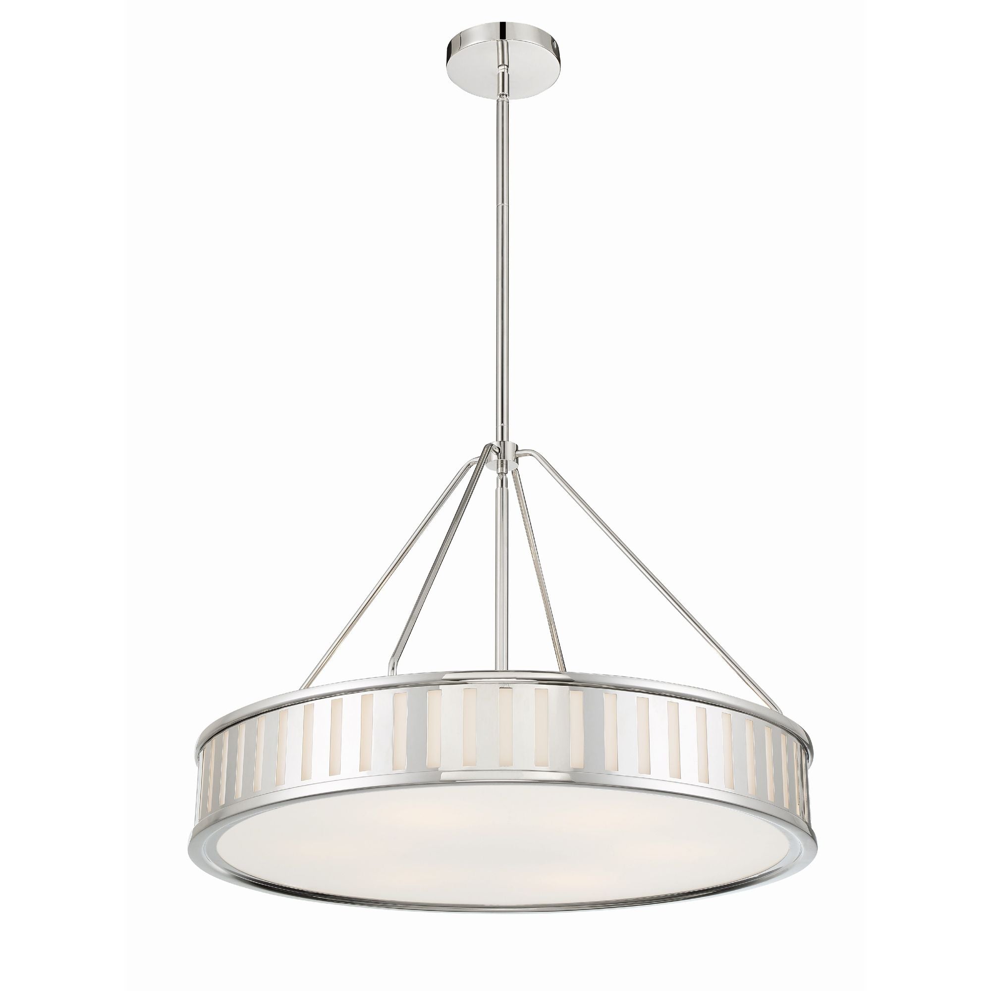 Kendal 6 Light Polished Nickel Chandelier 28"W x 20.5"H x 28"D