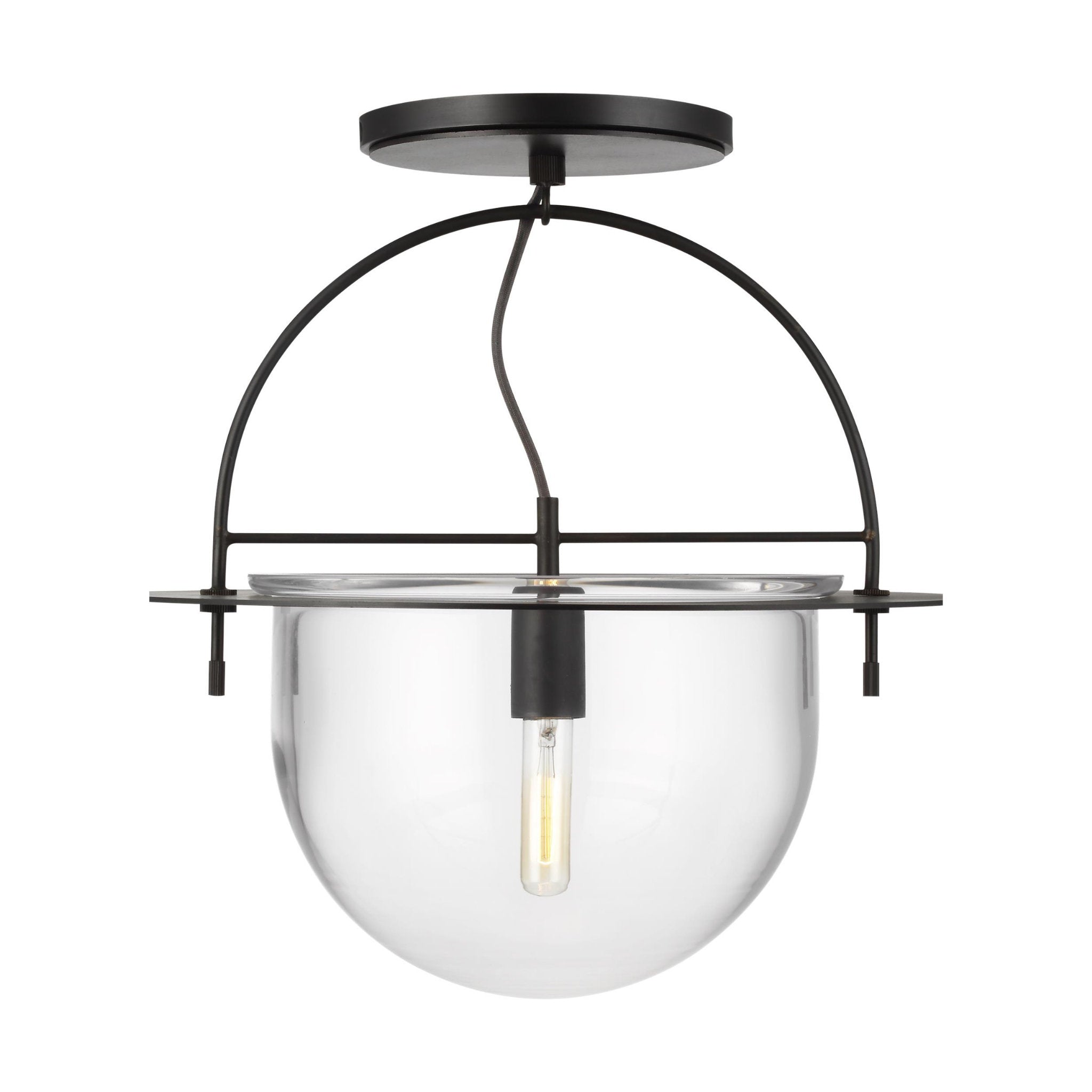 Generation Lighting KF1081AI Kelly Wearstler Nuance 1 Light Ceiling Light in Aged Iron Open Box