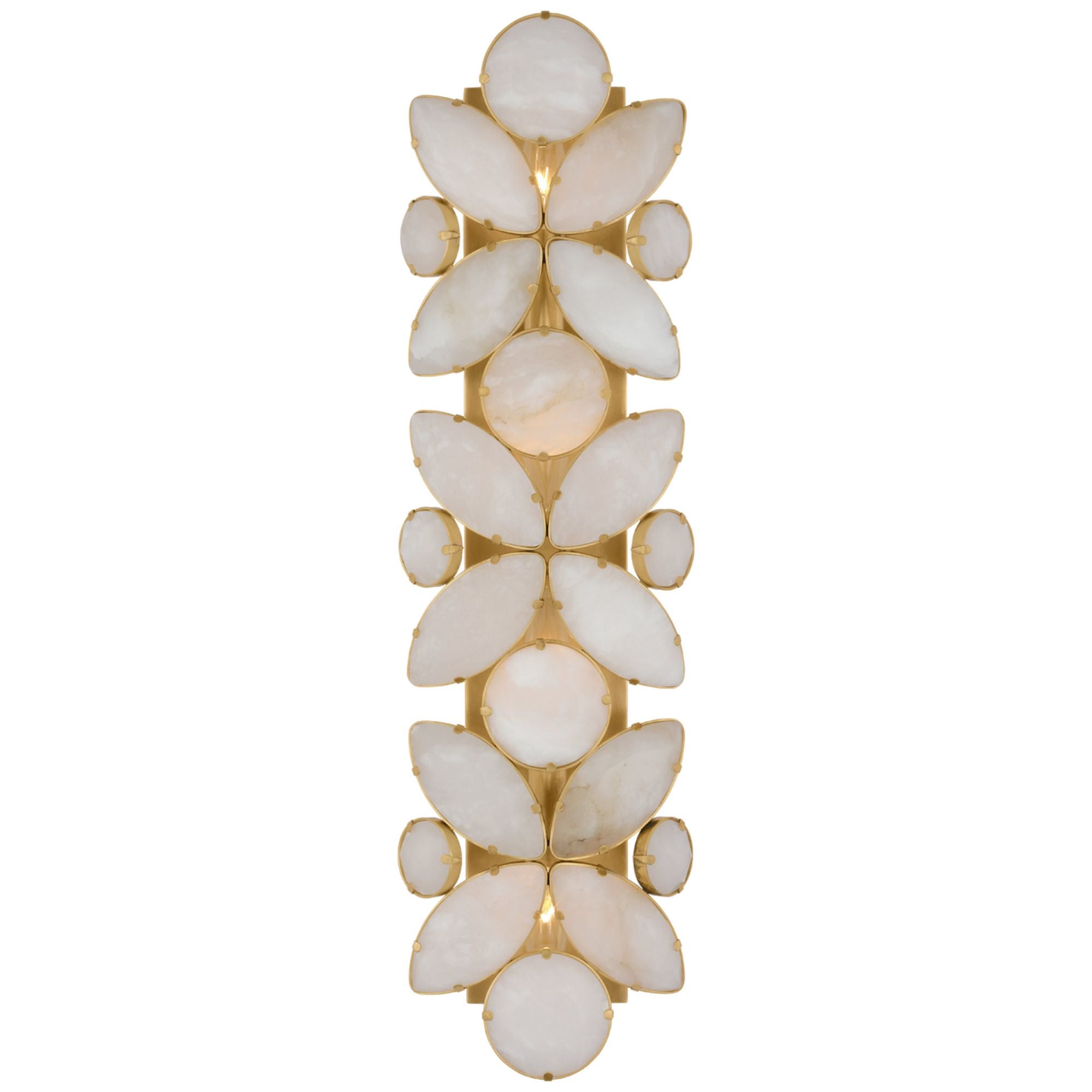 kate spade new york Lloyd 26" Sconce in Soft Brass with Alabaster Wall Light W7.25" x H25.75"