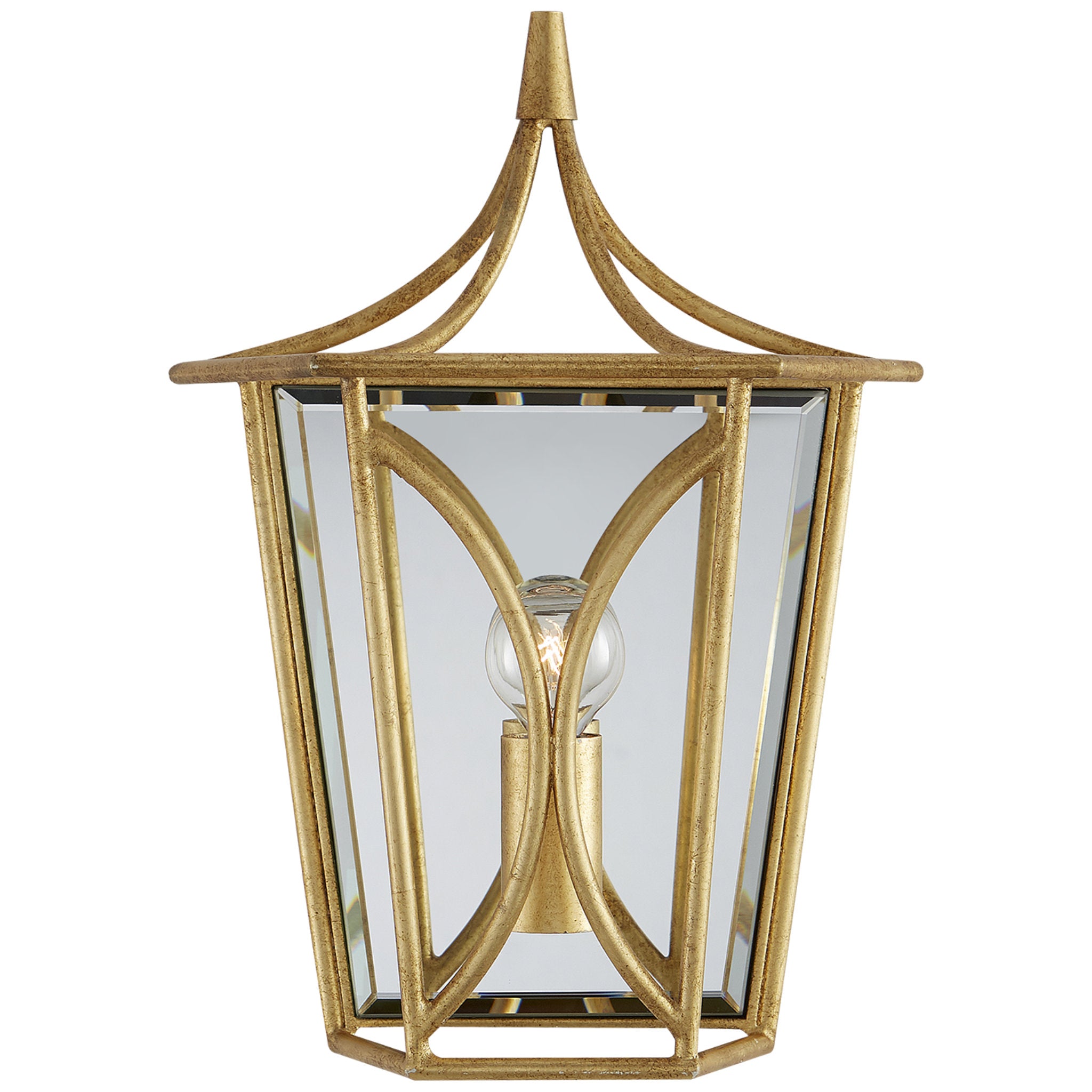 kate spade new york Cavanagh Mini Lantern Sconce in Gild Wall Light W8.5" x H12"