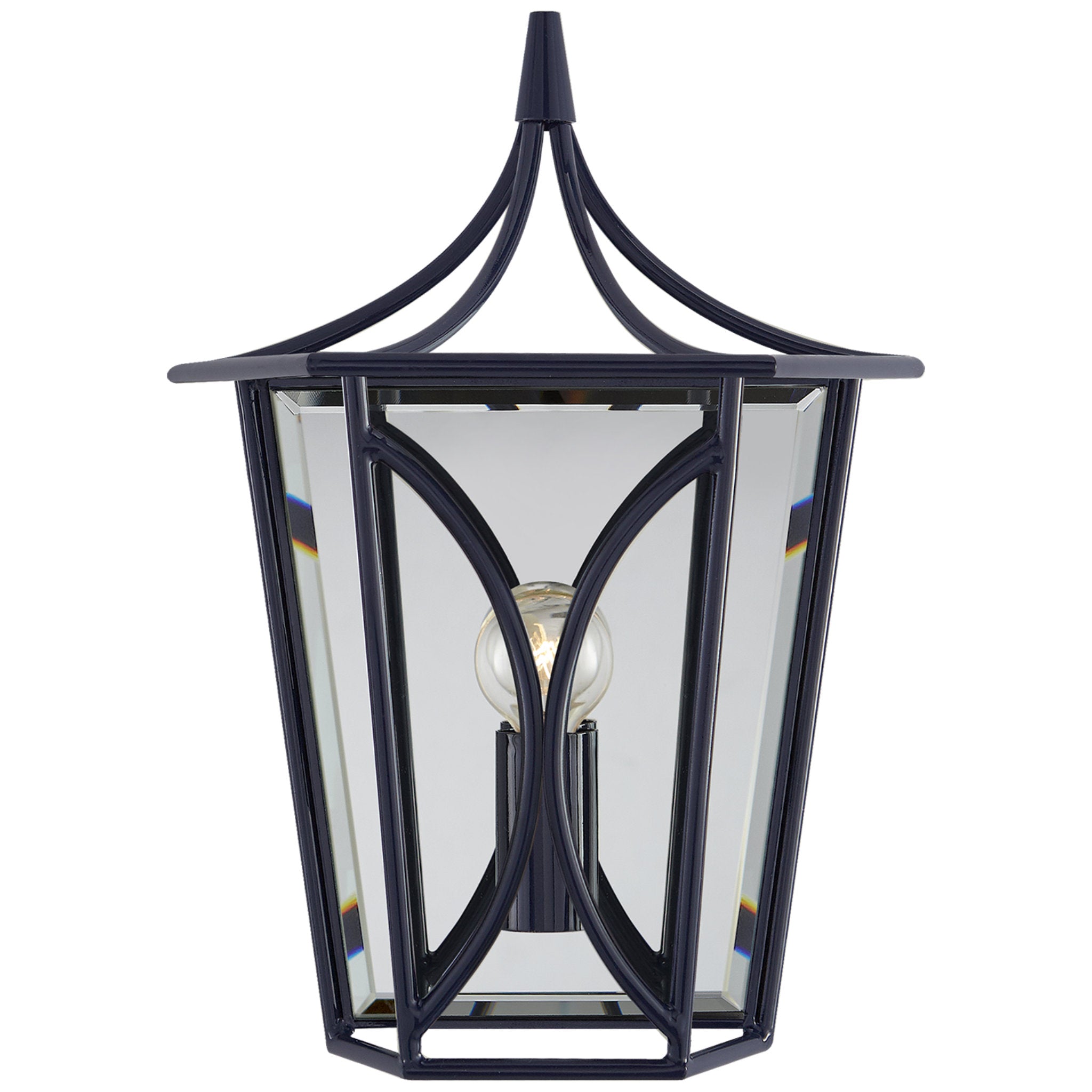 kate spade new york Cavanagh Mini Lantern Sconce in French Navy Wall Light W8.5" x H12"