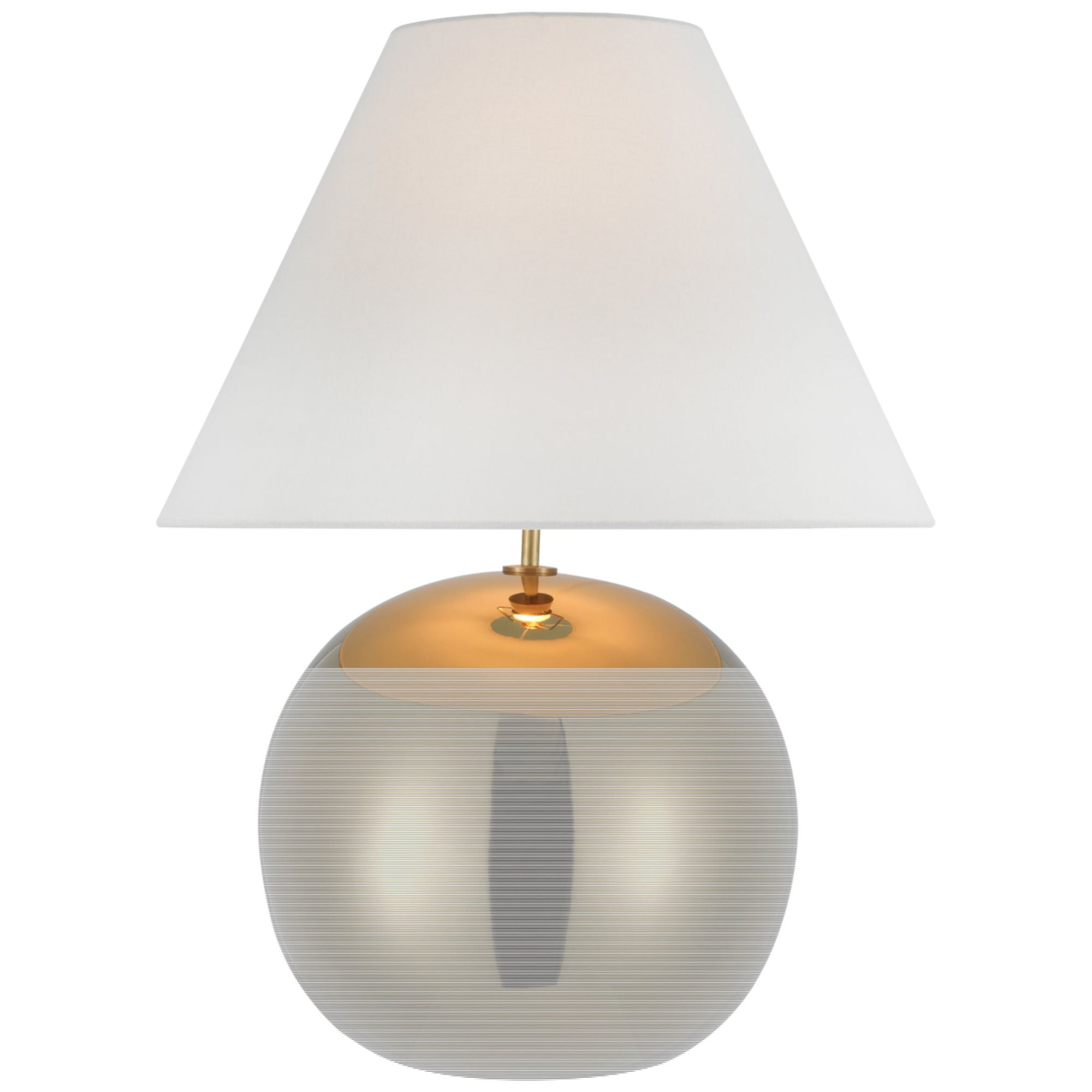 kate spade new york Brielle Large Table Lamp in Gold with Linen Shade W21" x H28.5"