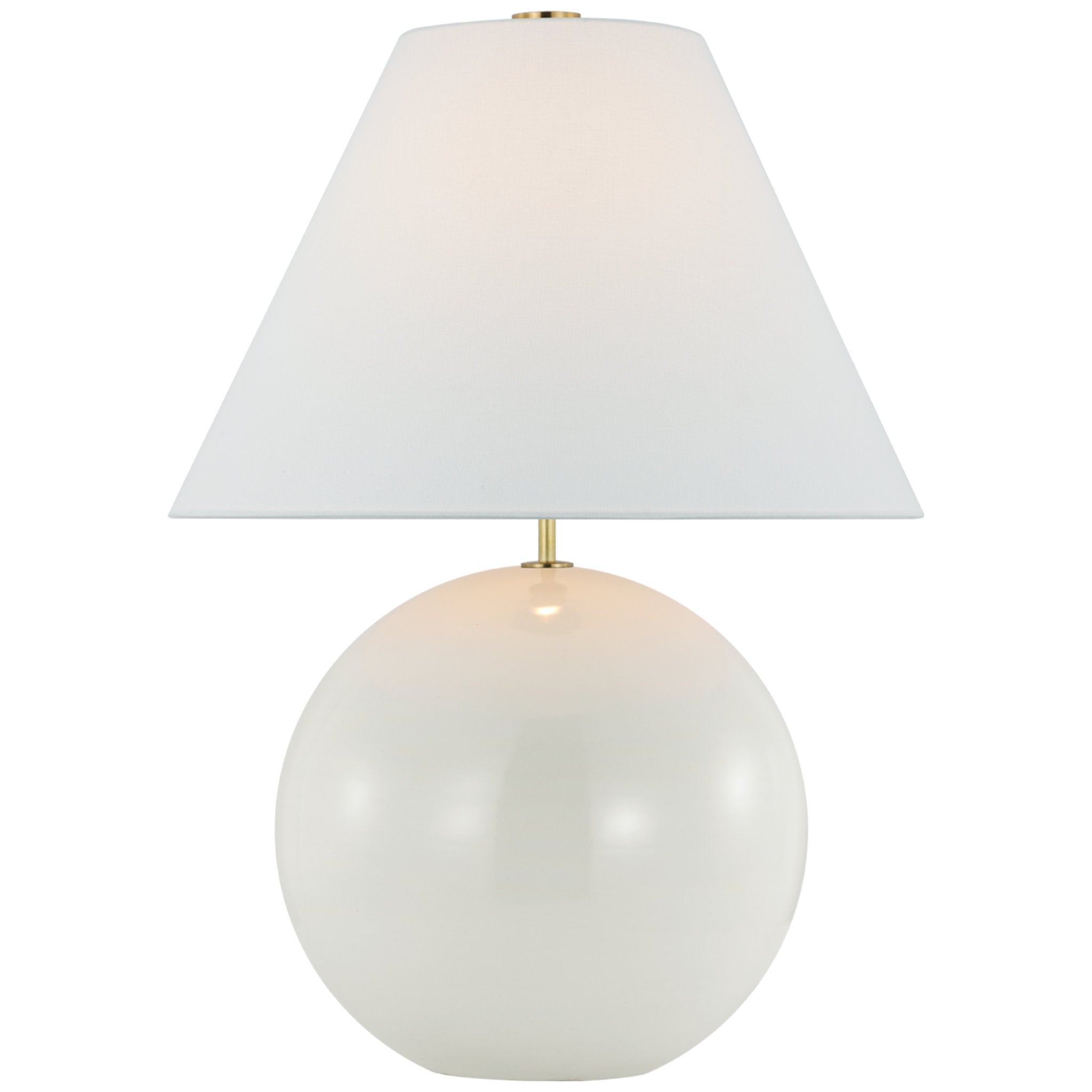 kate spade new york Brielle Large Table Lamp in New White with Linen Shade W21" x H28.5"